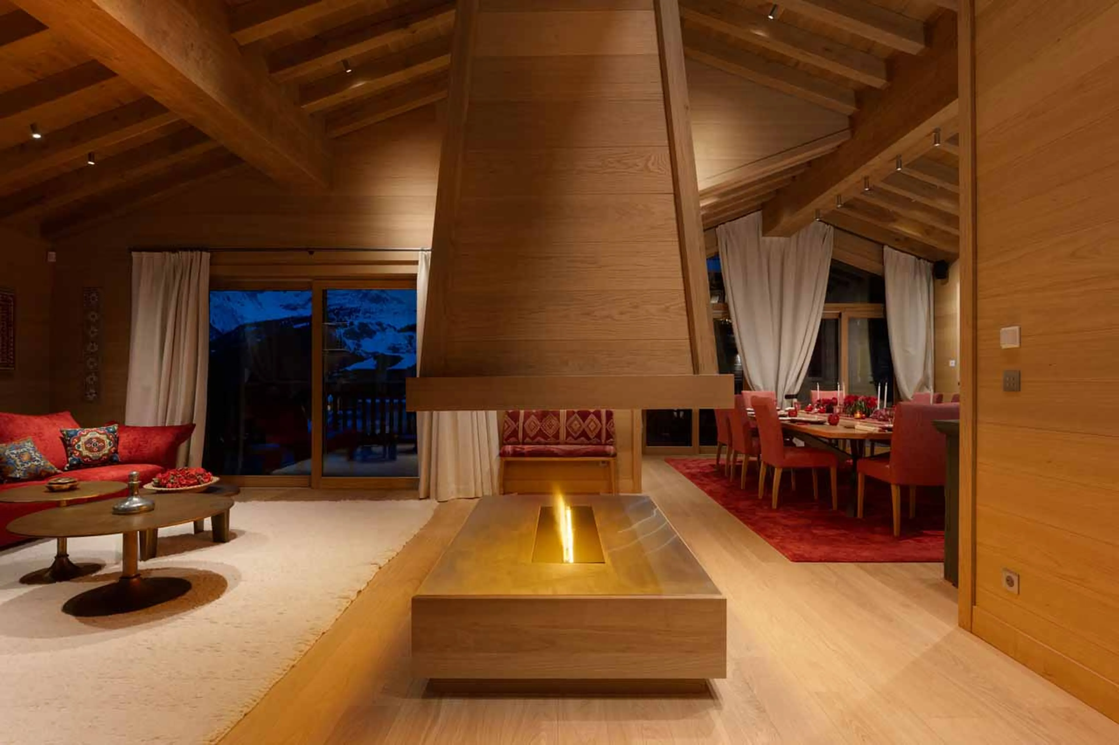 Fireplace at Lord of Snow in Courchevel 1850