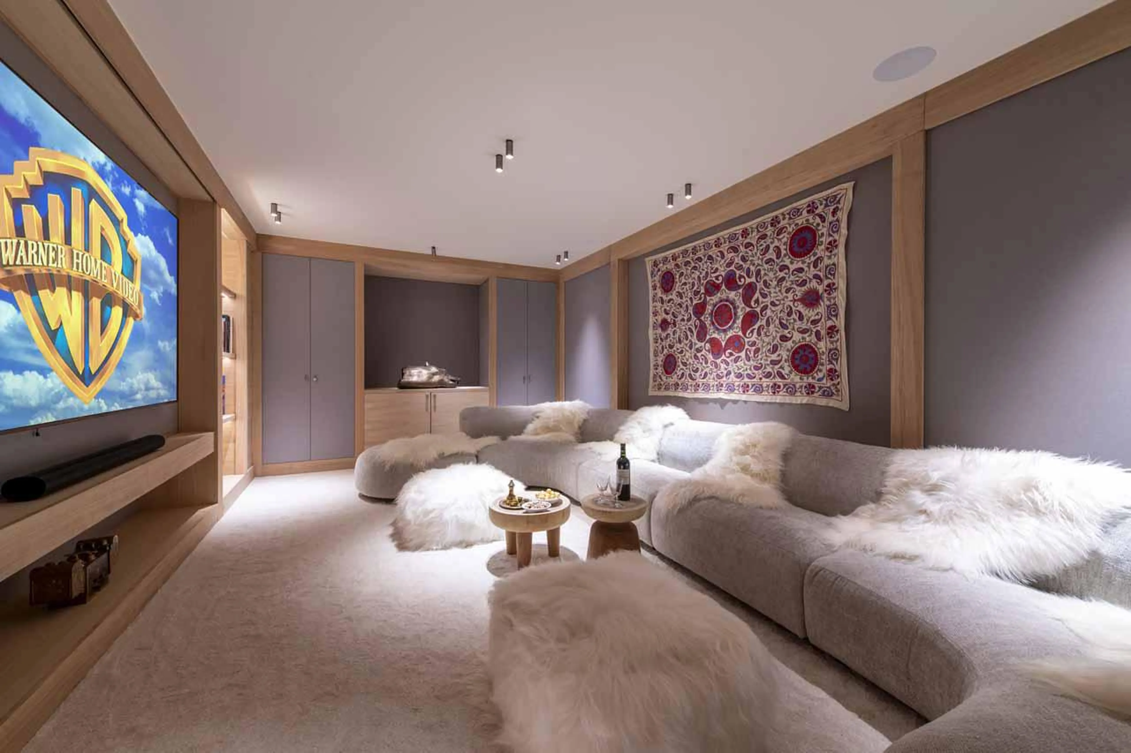 Large TV and built-in storage in Lord of Snow, Courchevel 1850