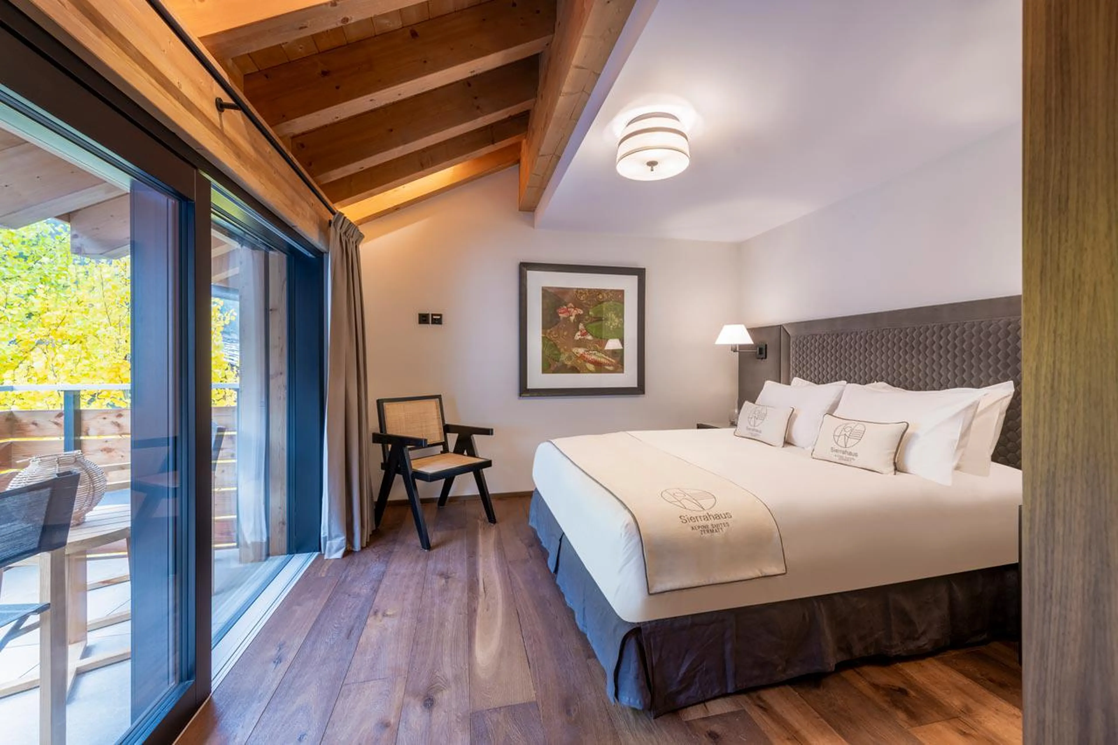 Bedroom three in Matterhorn Penthouse, Zermatt