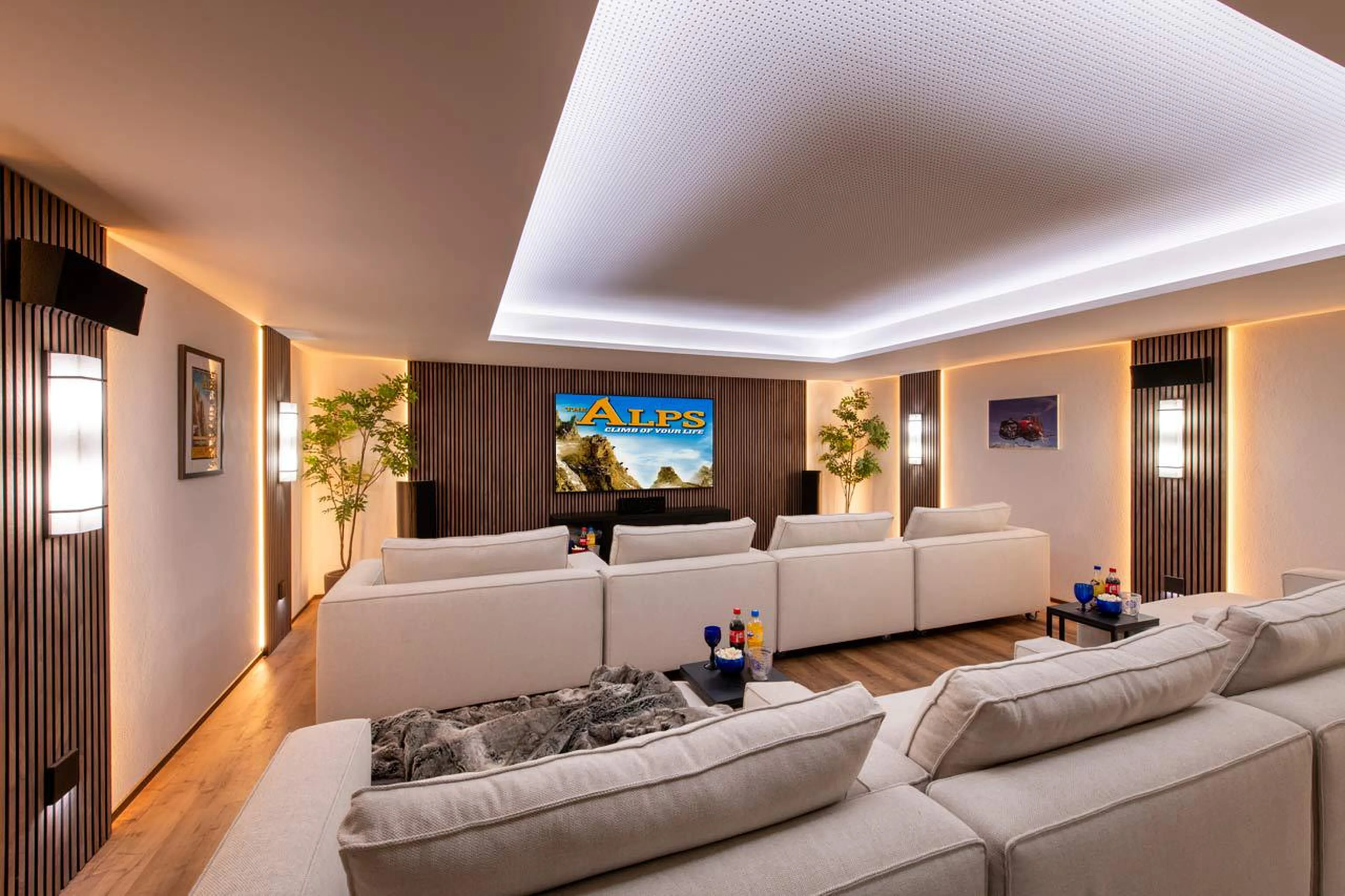 Home cinema of Sierrahaus of Matterhorn Penthouse, Zermatt