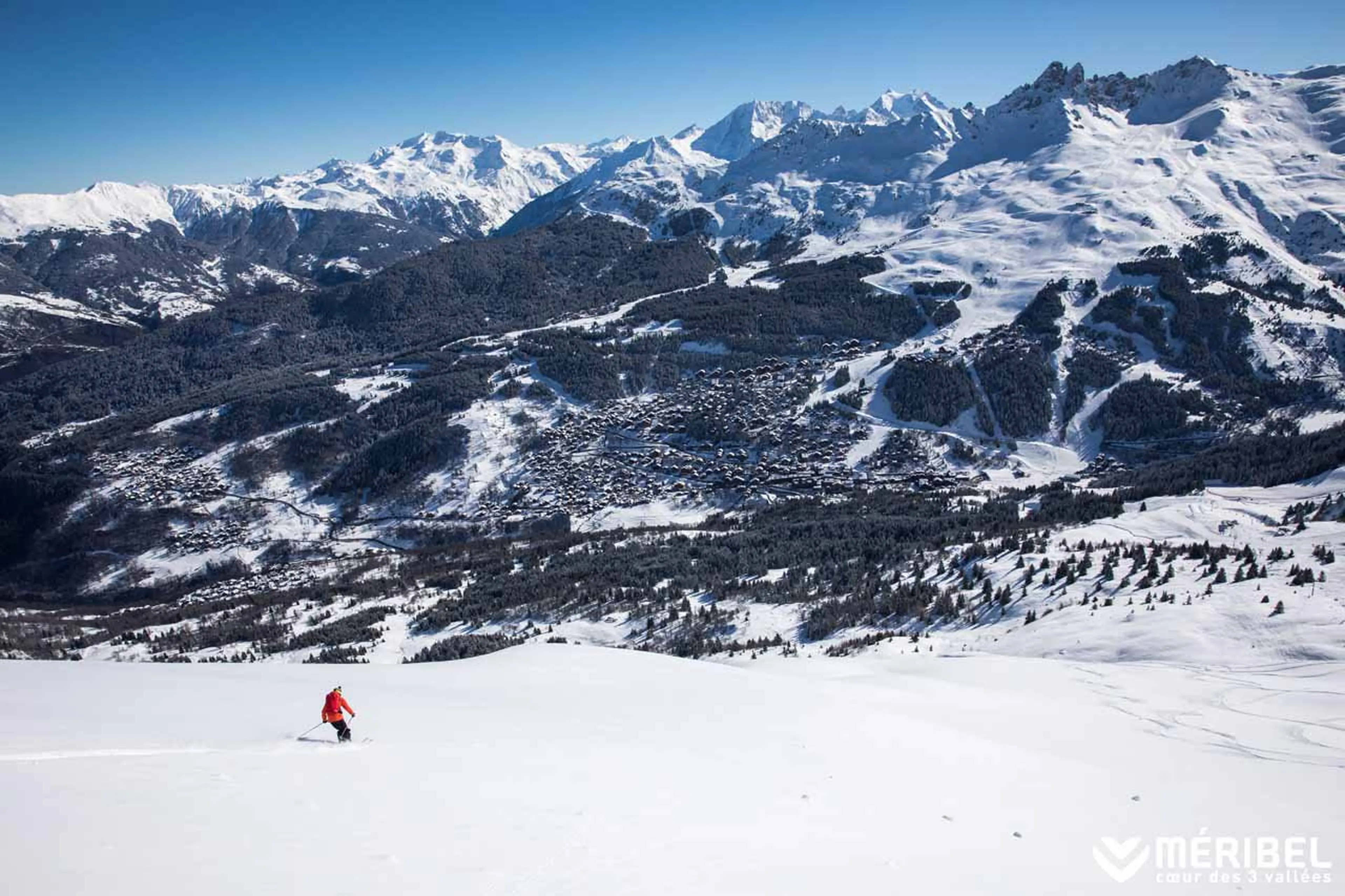 Meribel ski area in the Three Valleys