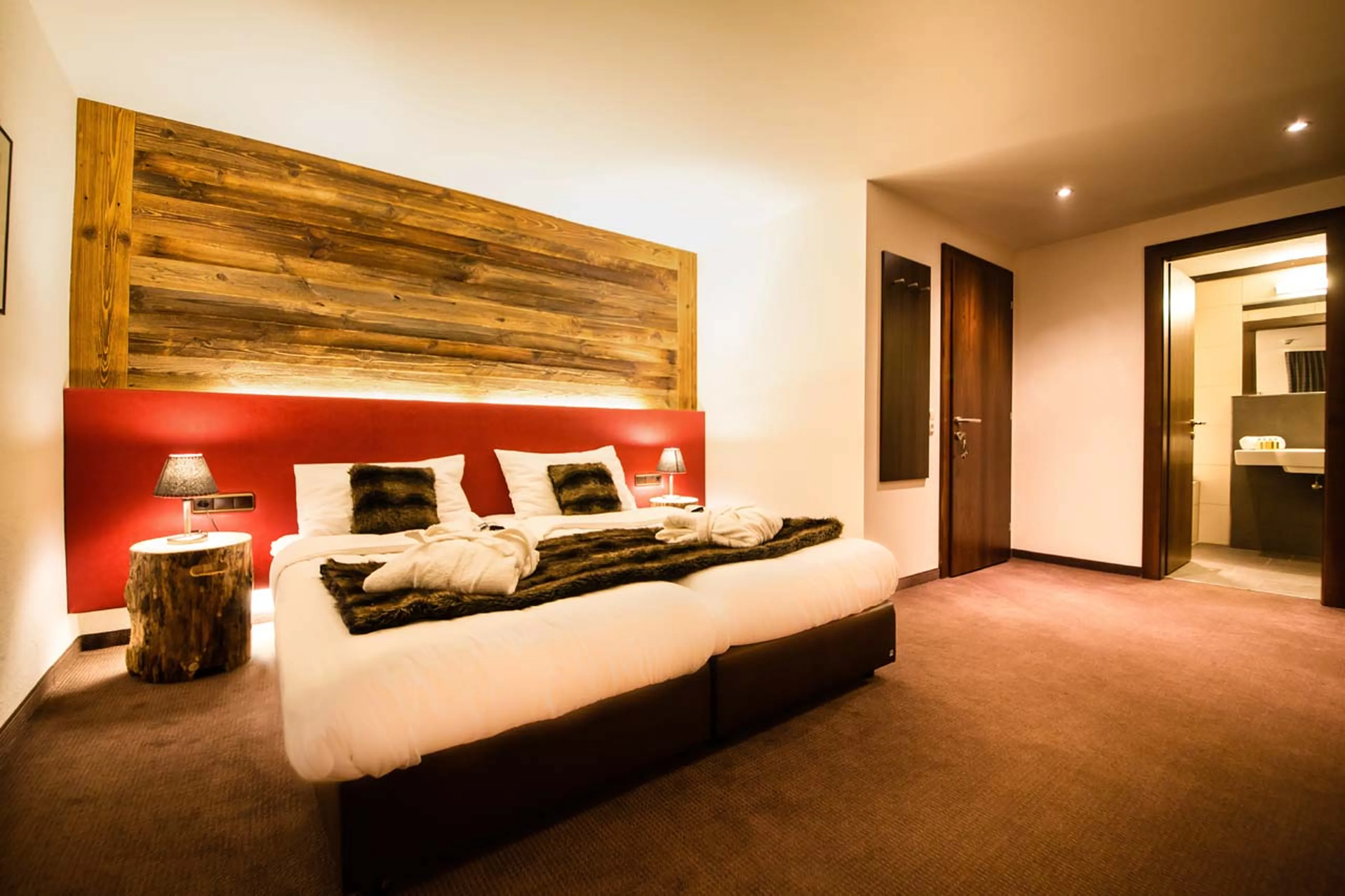 Bedroom one at Montfort Lodge in St Anton