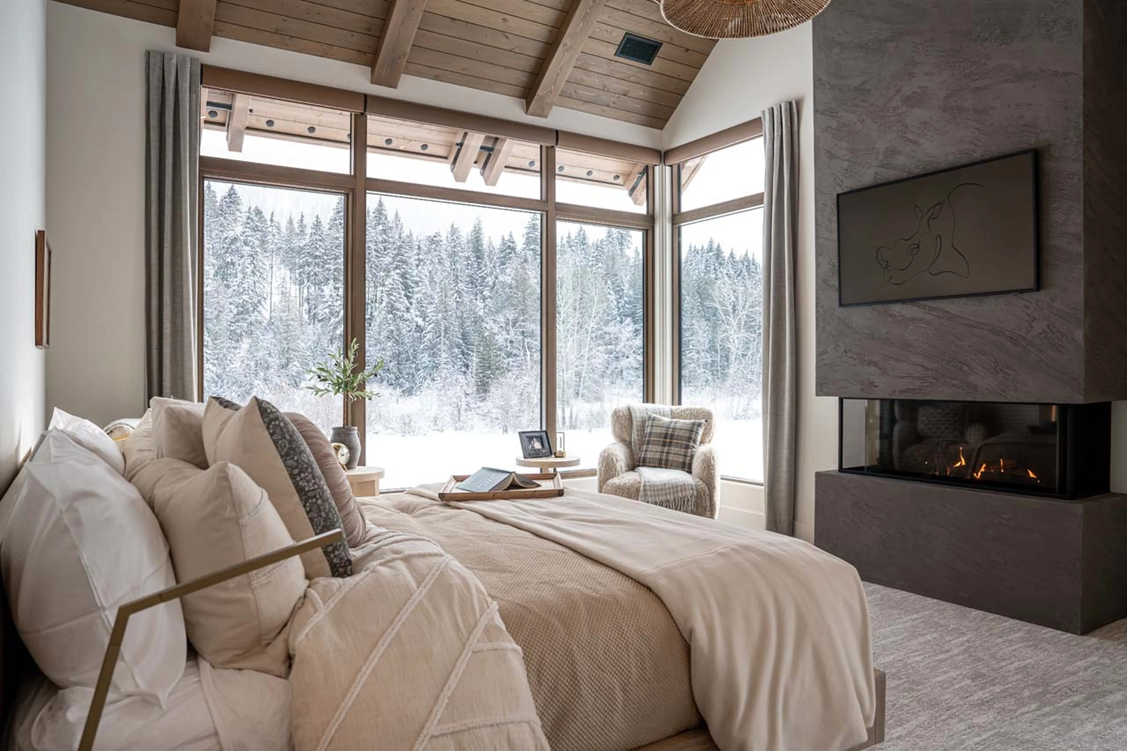 Double bedroom in Mountain Lake Chalet, Revelstoke