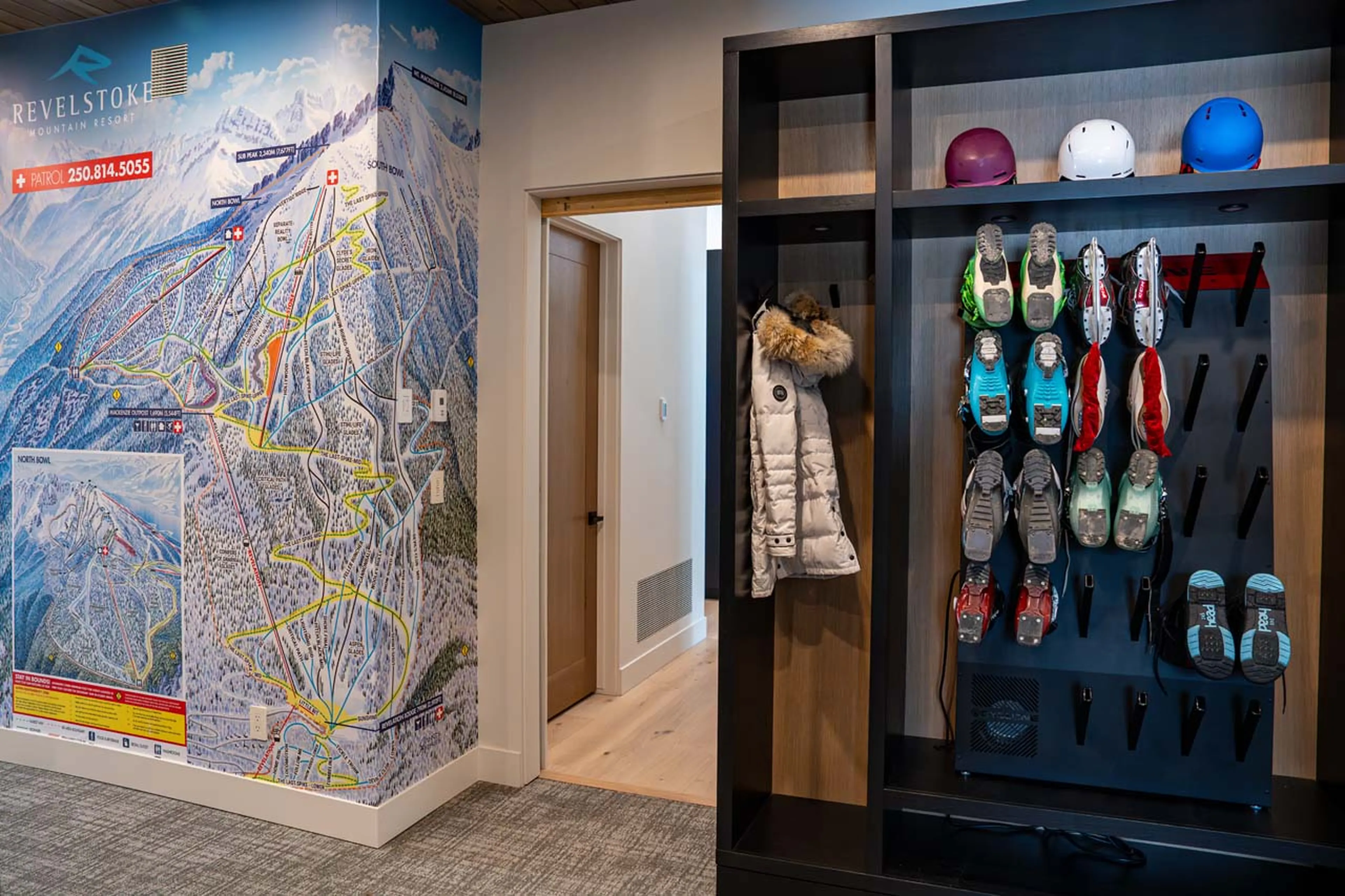 Ski room in Mountain Lake Chalet, Revelstoke