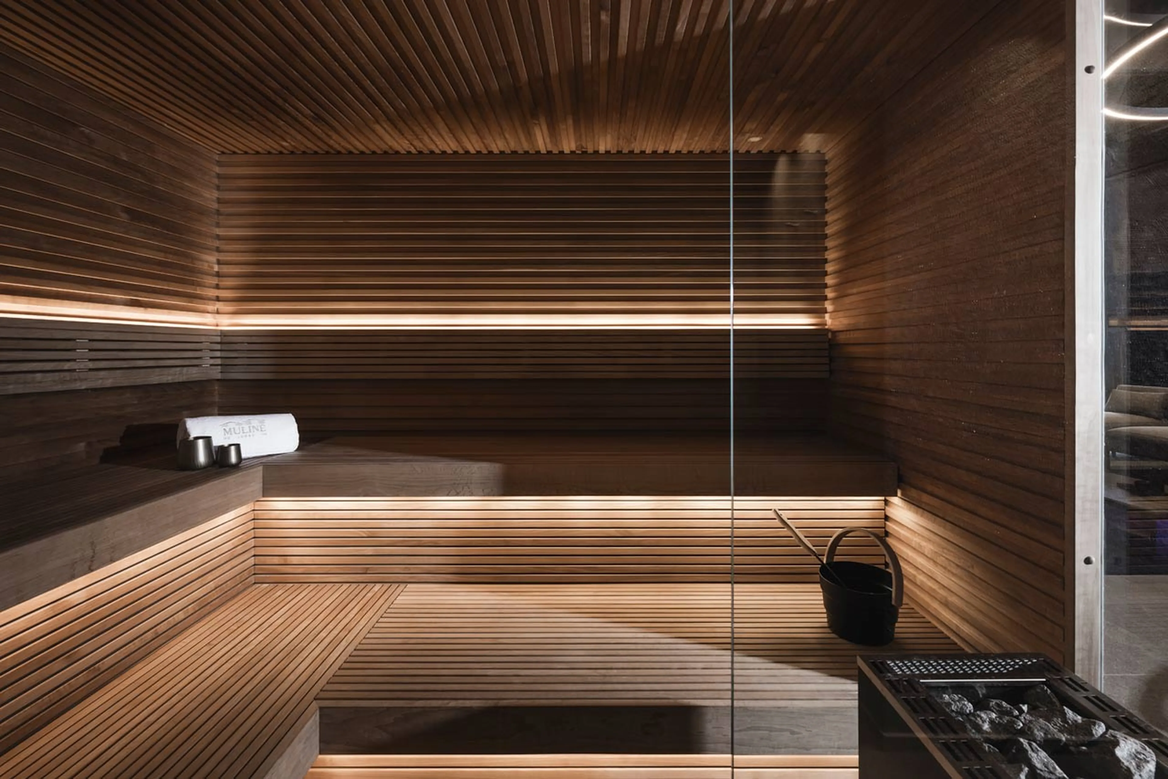 Sauna at Muline Lodge in Selva