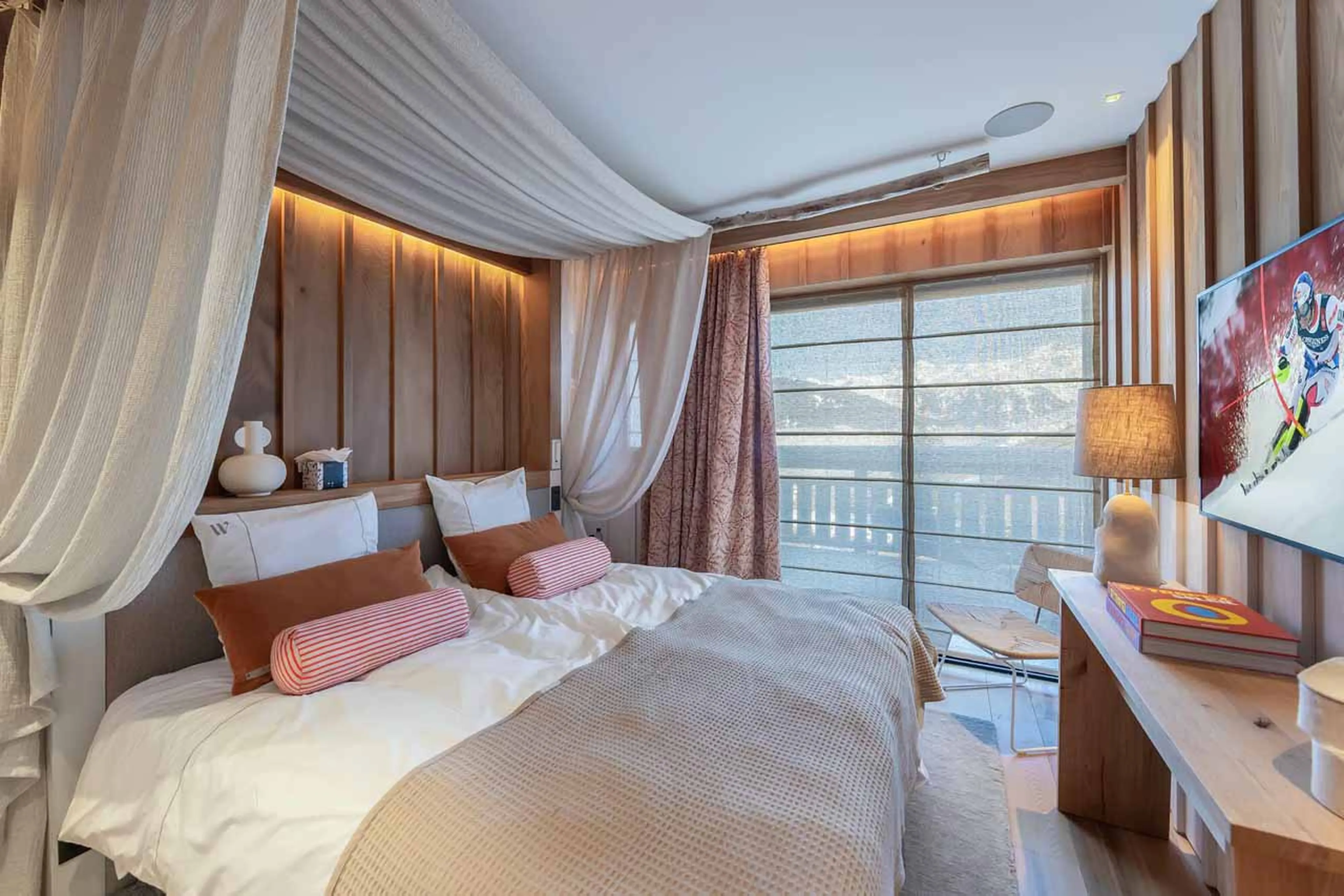 Bedroom five at Chalet White Sand in Courchevel 1550