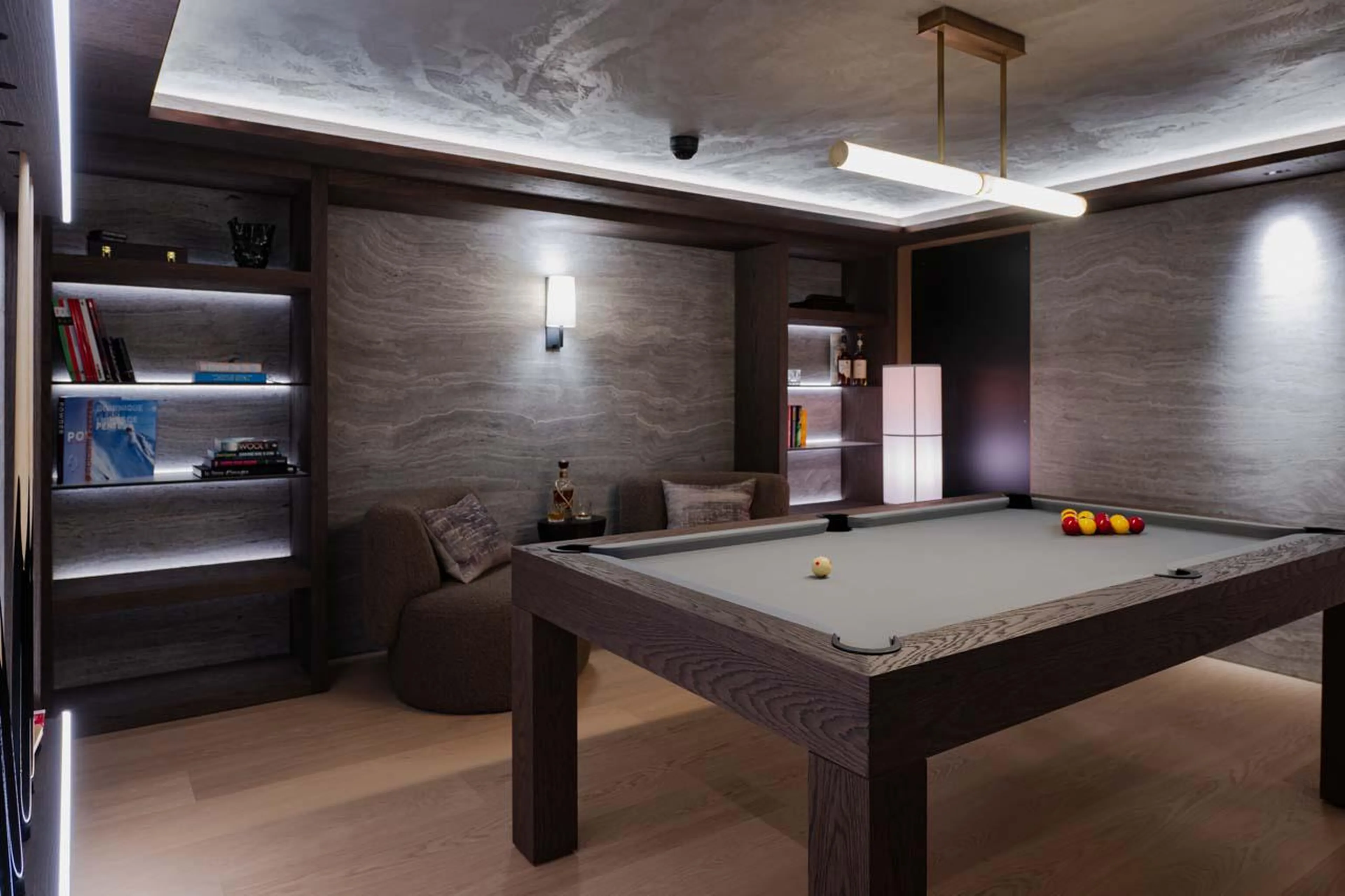 Billiard room at Chalet No 14 in Verbier
