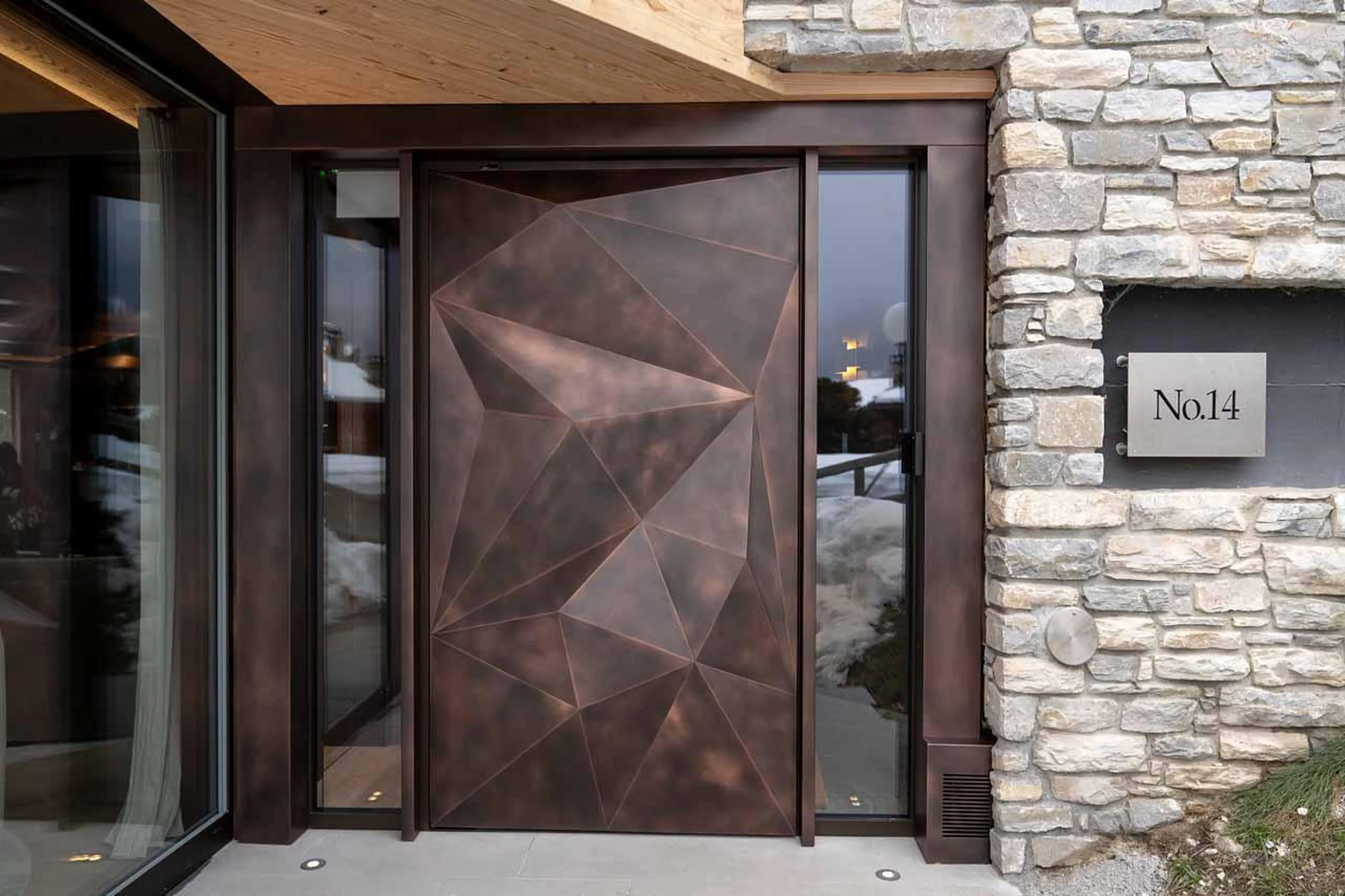 Front door of Chalet No 14 in Verbier