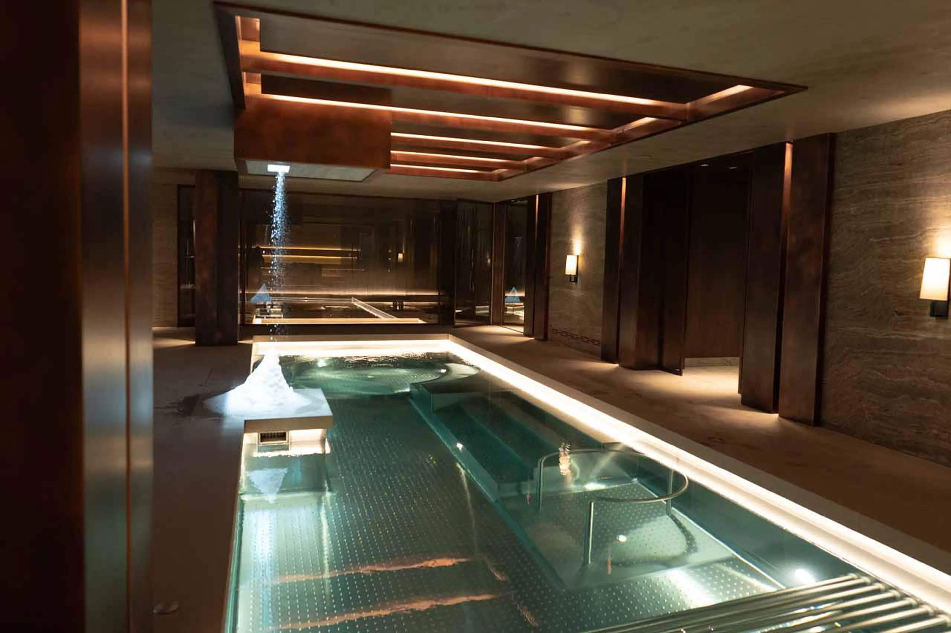 Swimming pool within state-of-the-art spa at Chalet No 14 in Verbier