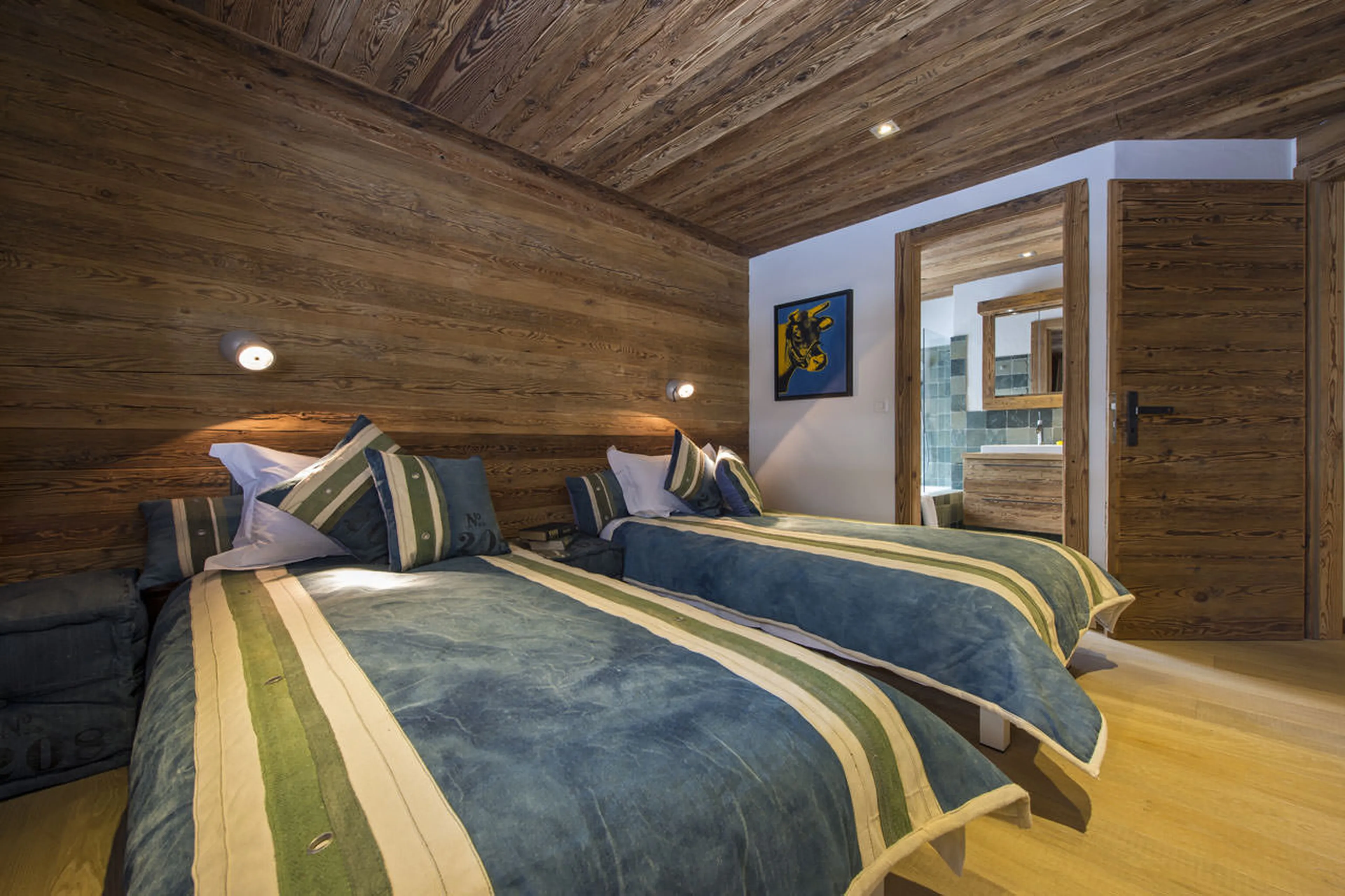 Bedroom two twin/double at Exterior of No. 5 Apartment 4 in Verbier
