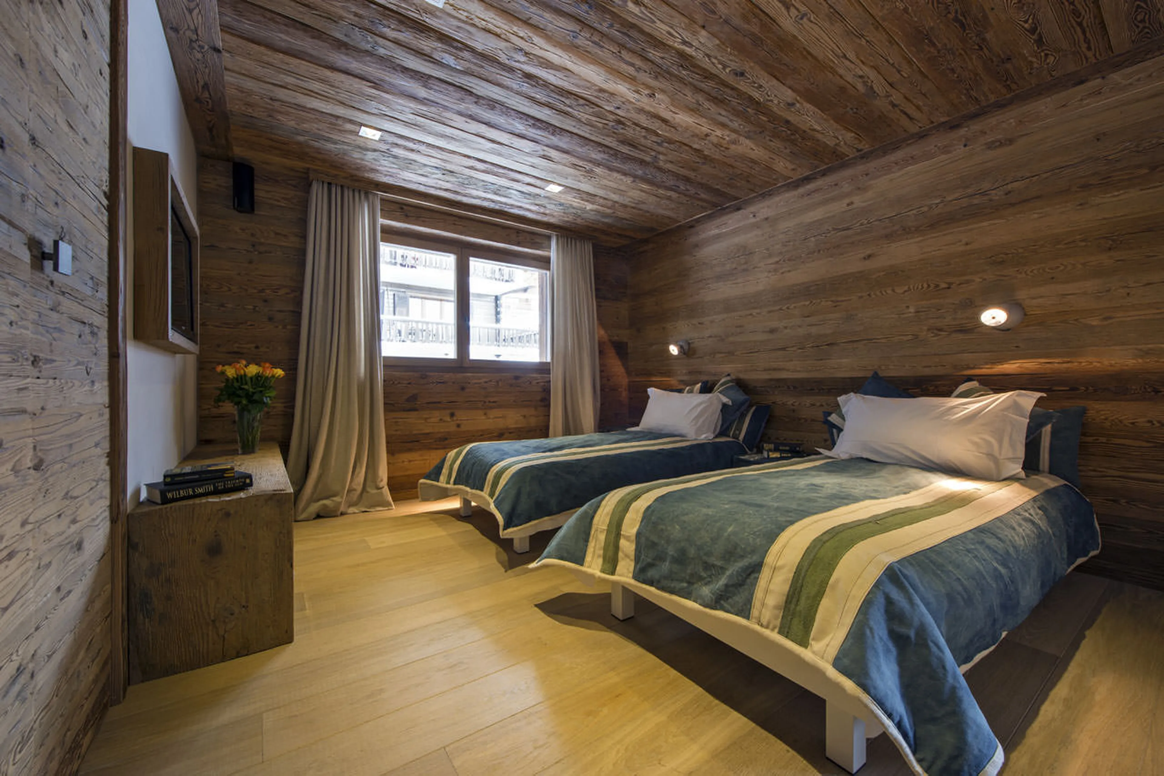 Bedroom two at Exterior of No. 5 Apartment 4 in Verbier