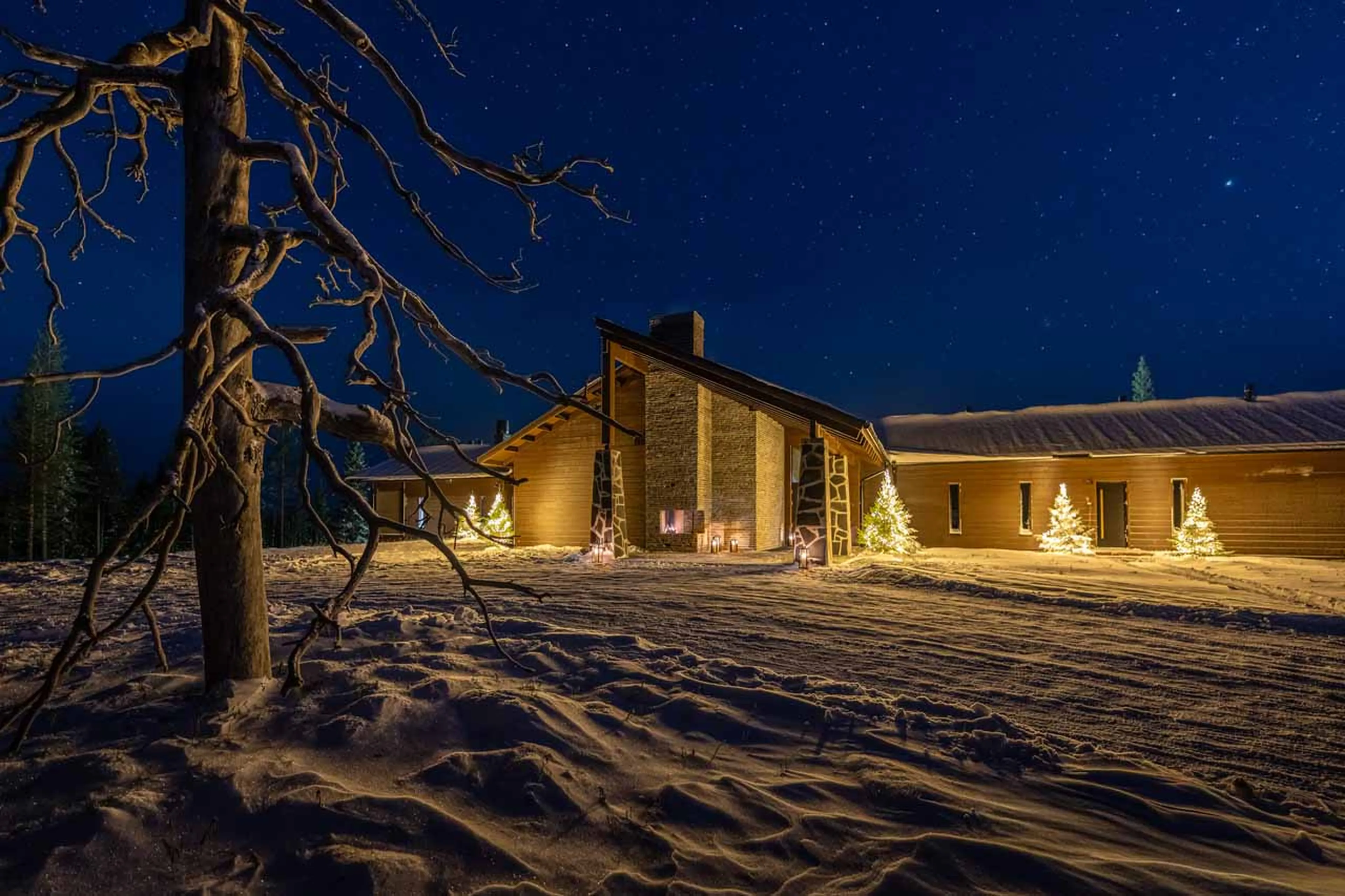 Exterior of Octola II Lodge in Finland