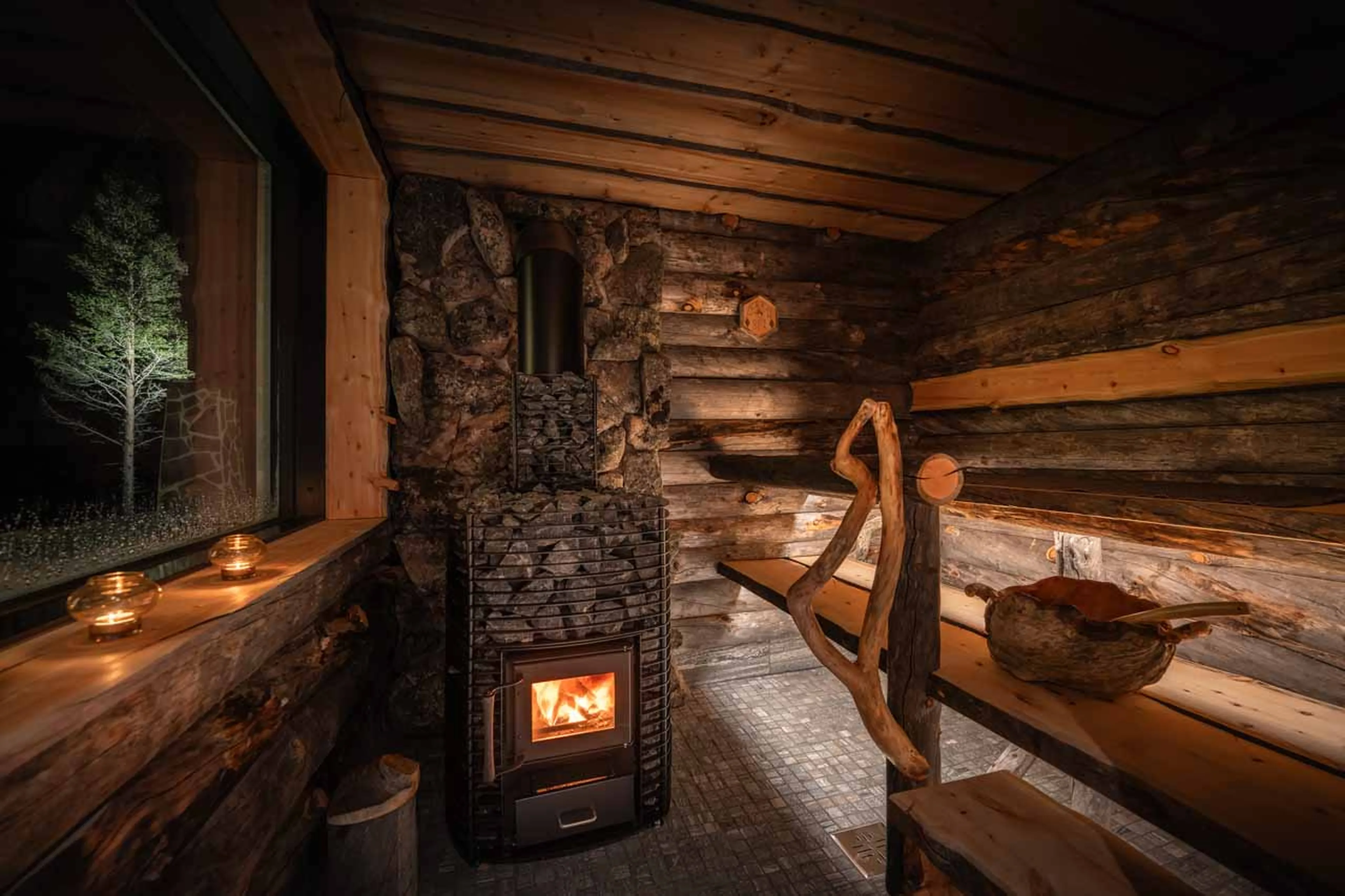 Sauna at Octola II Lodge in Finland