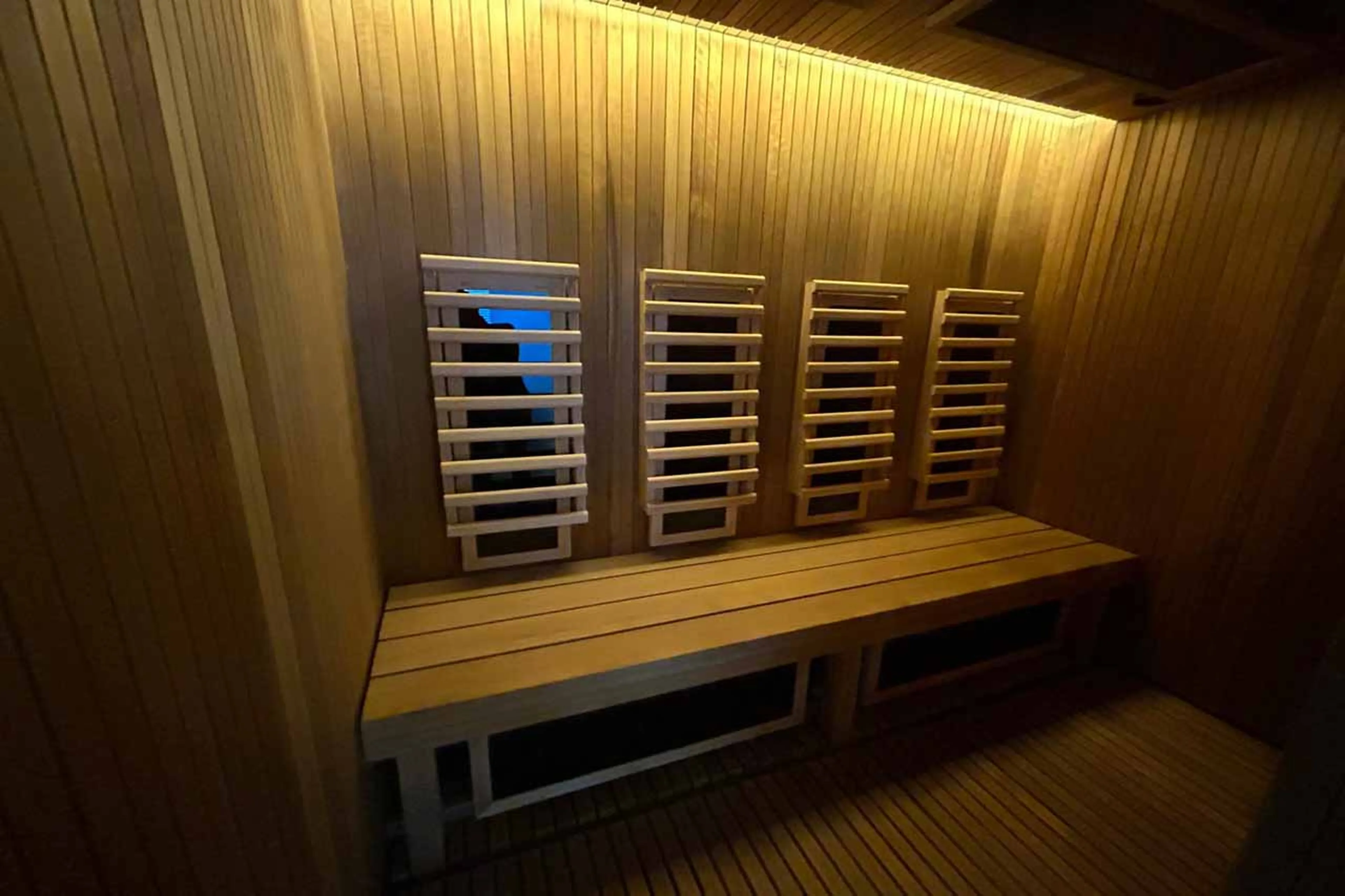 Infrared sauna at Octola II Lodge in Finland