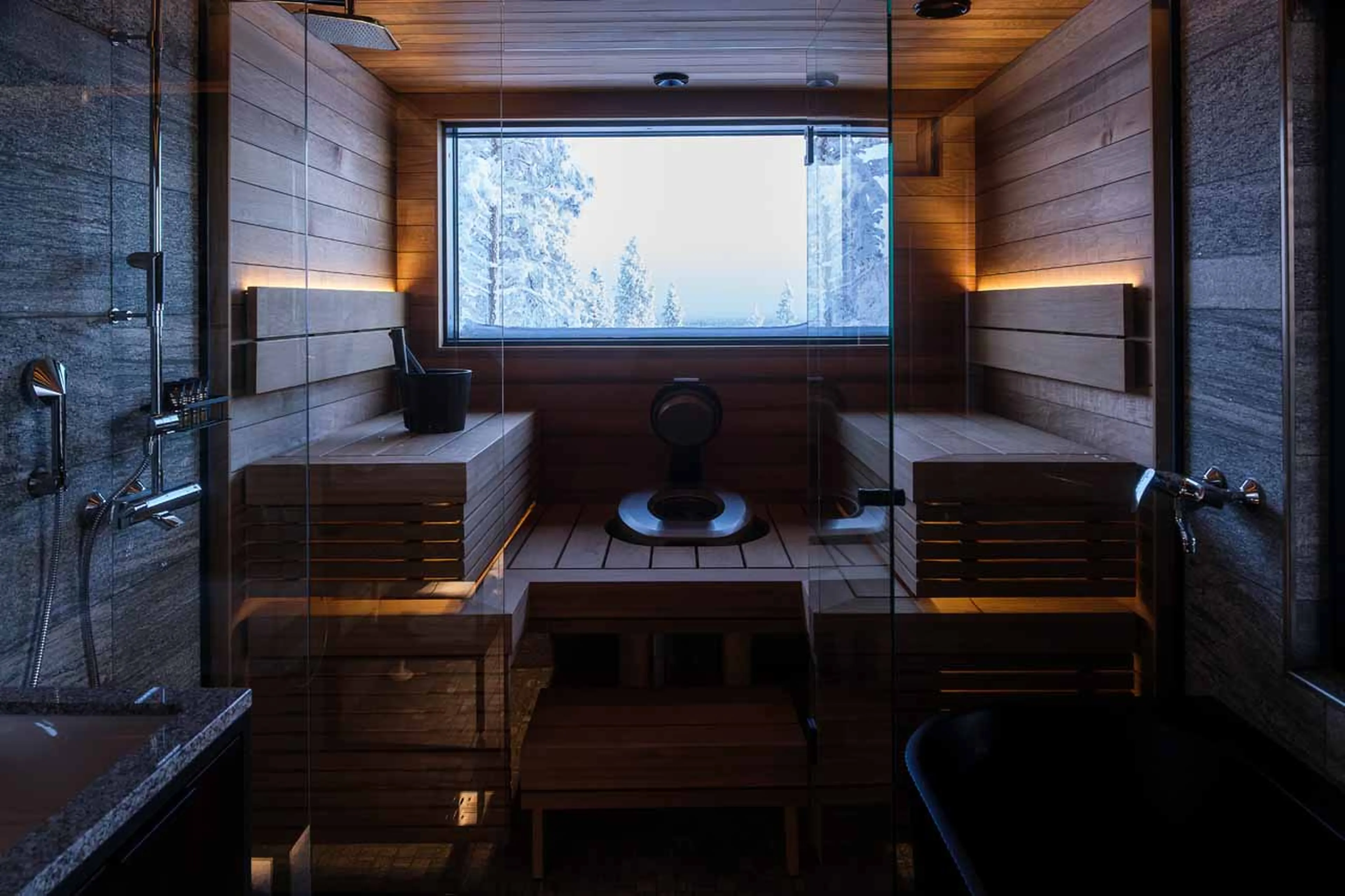 Bedroom 2 sauna at Octola II Villa in Finland