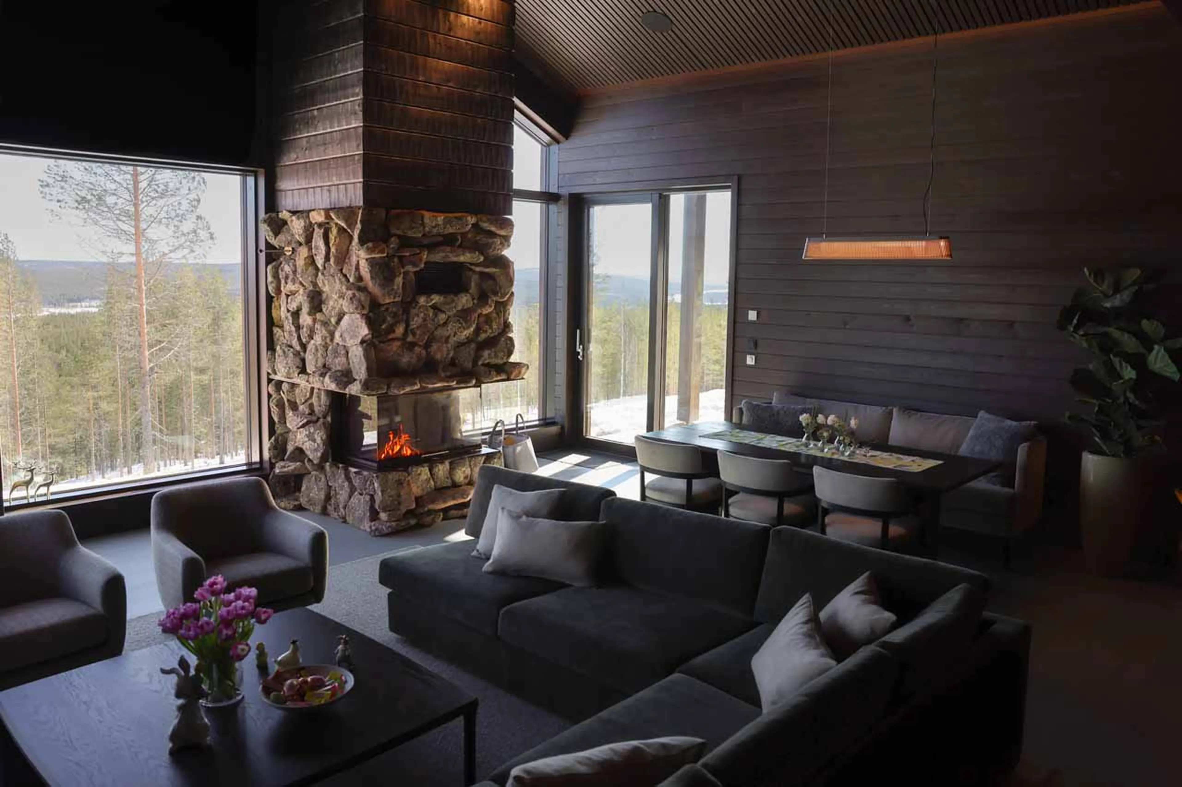 Living area at Octola II Villa in Finland