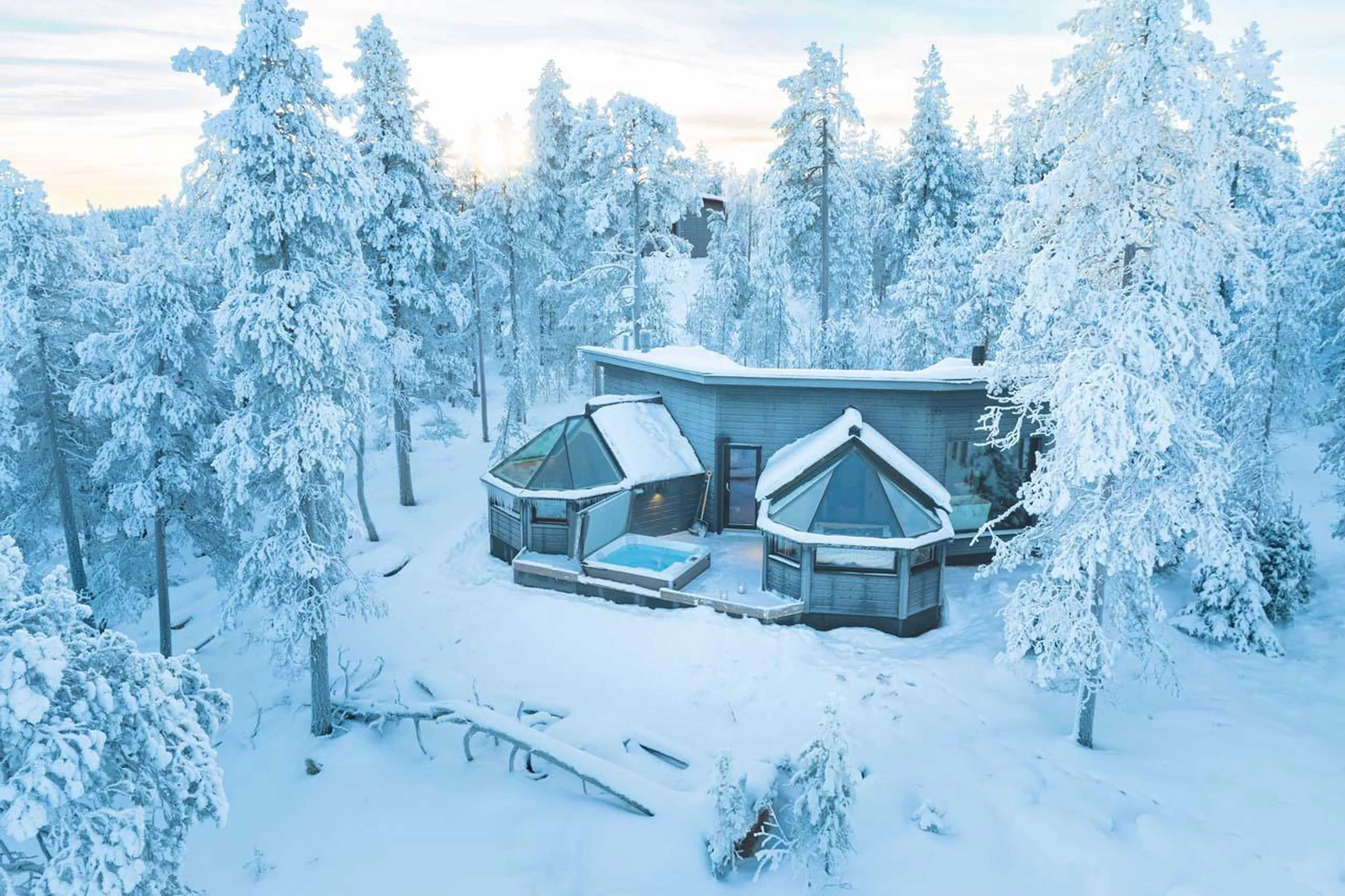 Exterior of Octola Glass Igloo in Finland