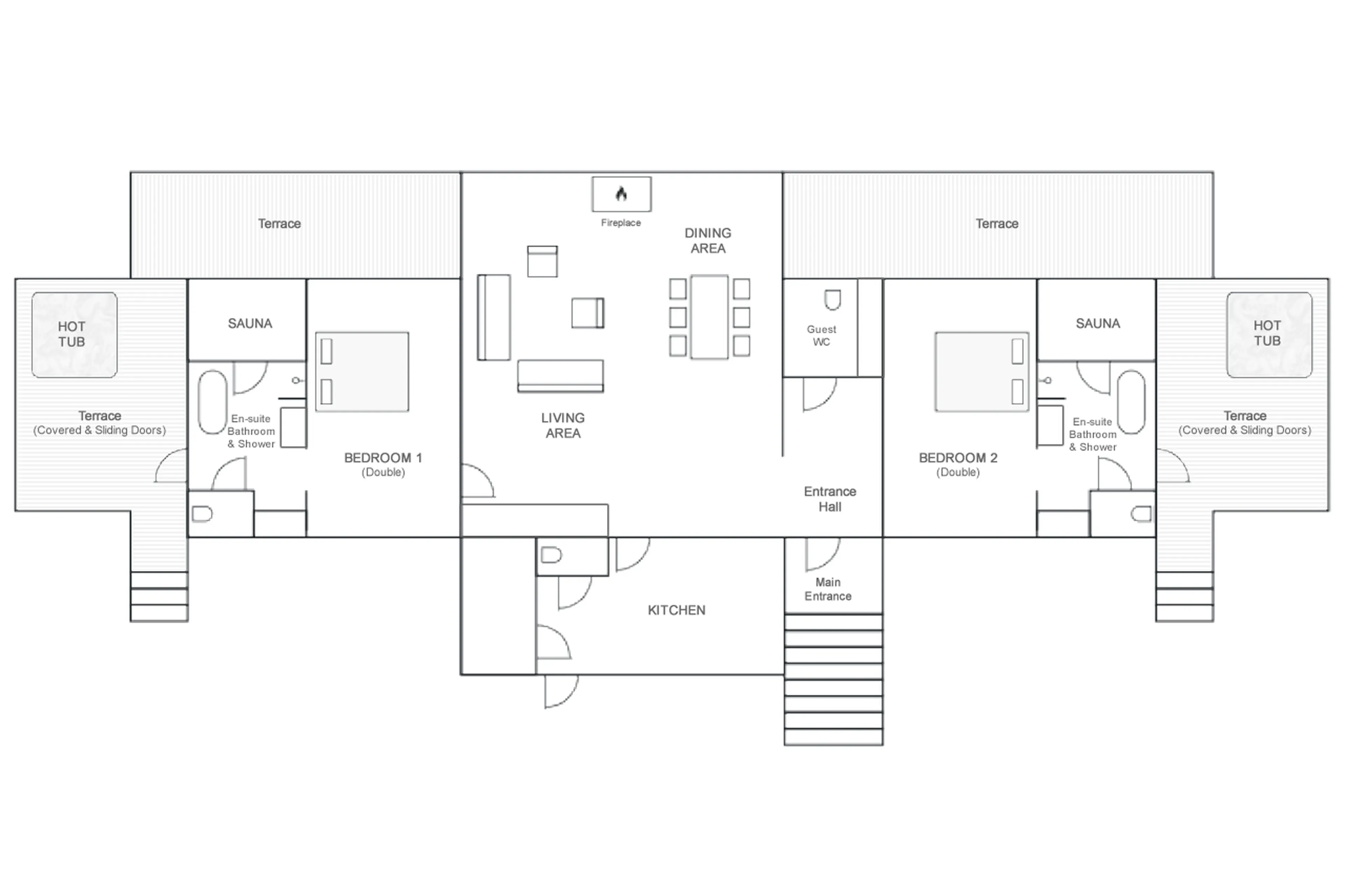 Floor plan of Octola II Villa in Finland