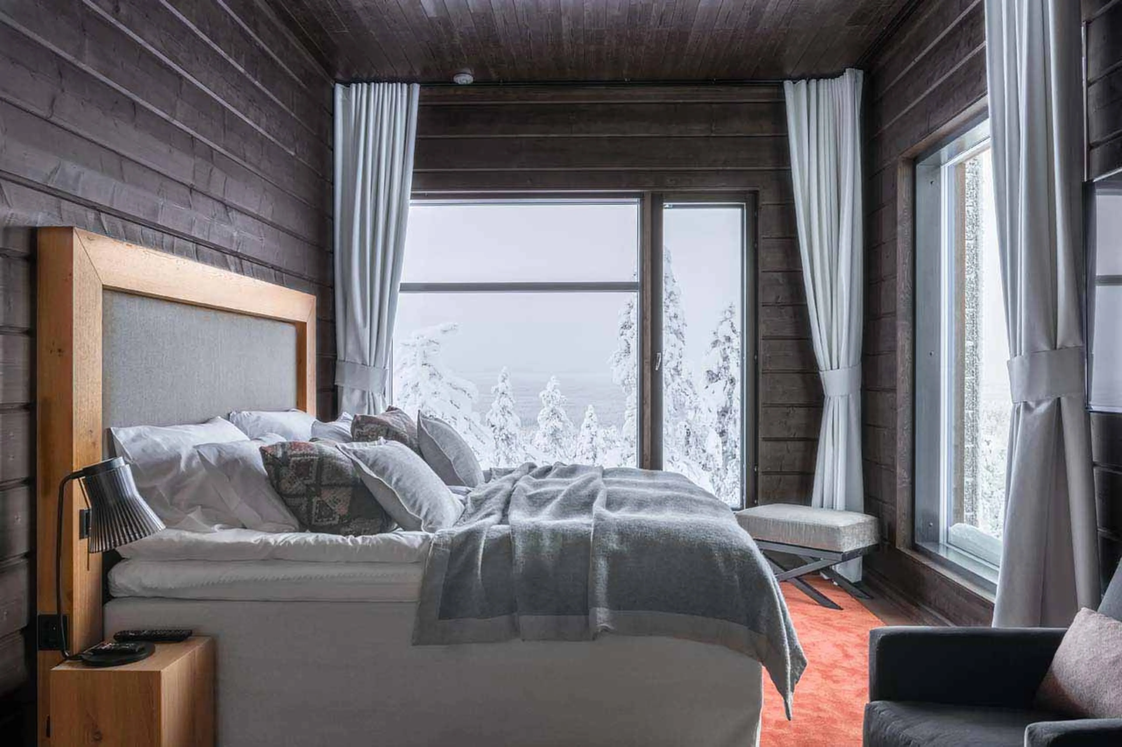 Bedroom at Octola Private Wilderness in Finland