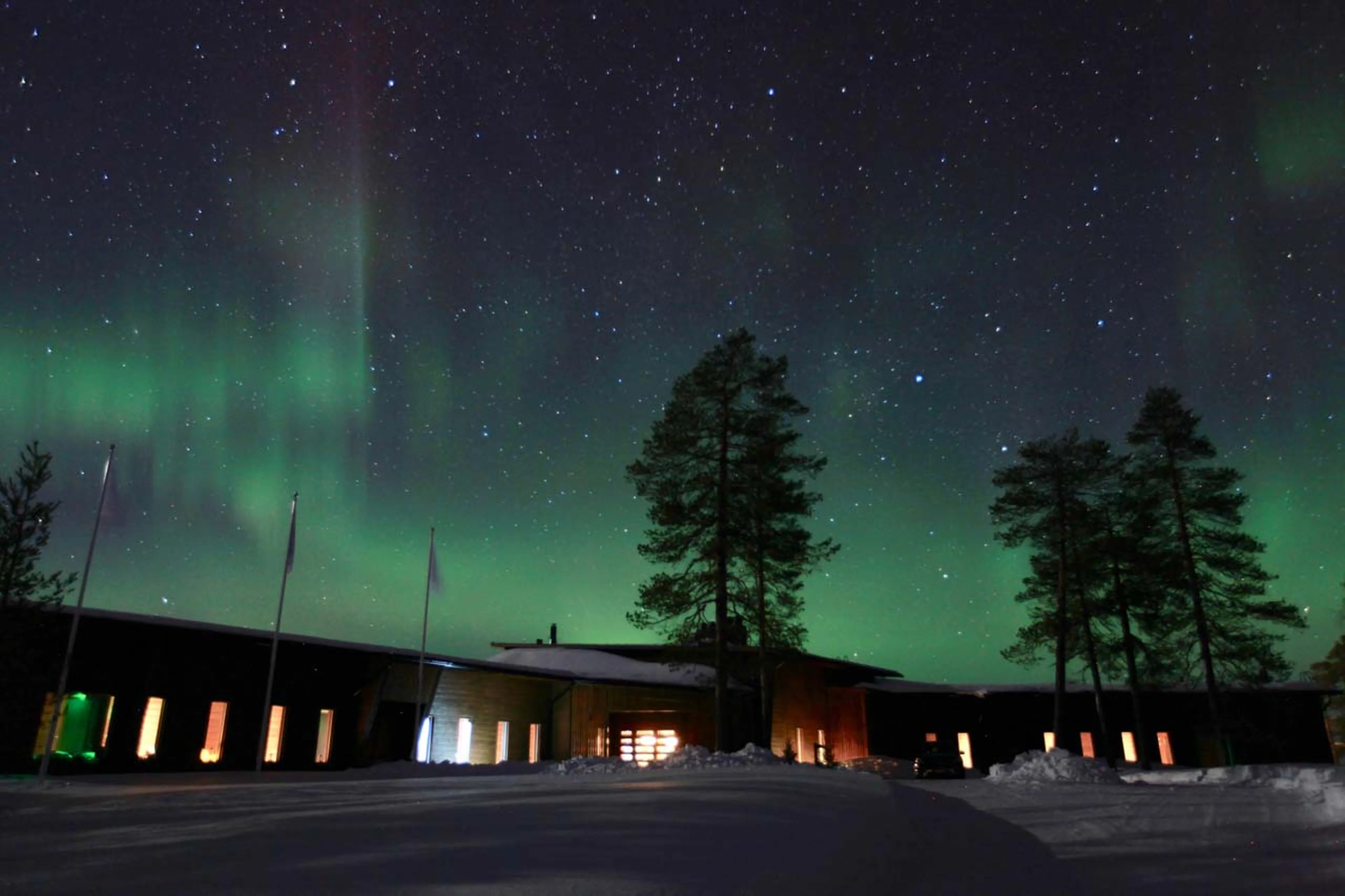 Northern lights at Octola Private Wilderness in Finland