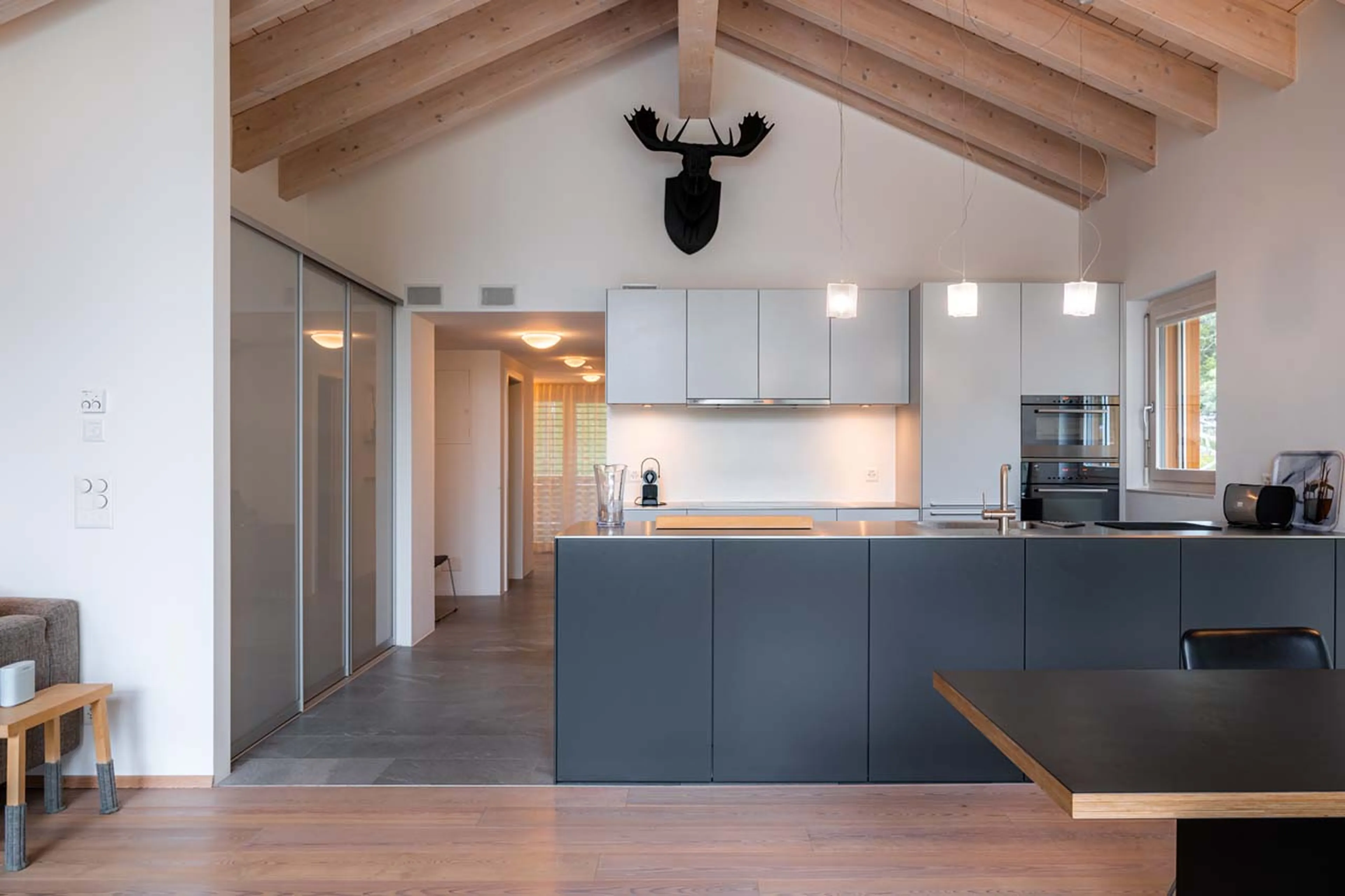 Kitchen at Parrot Penthouse in Zermatt