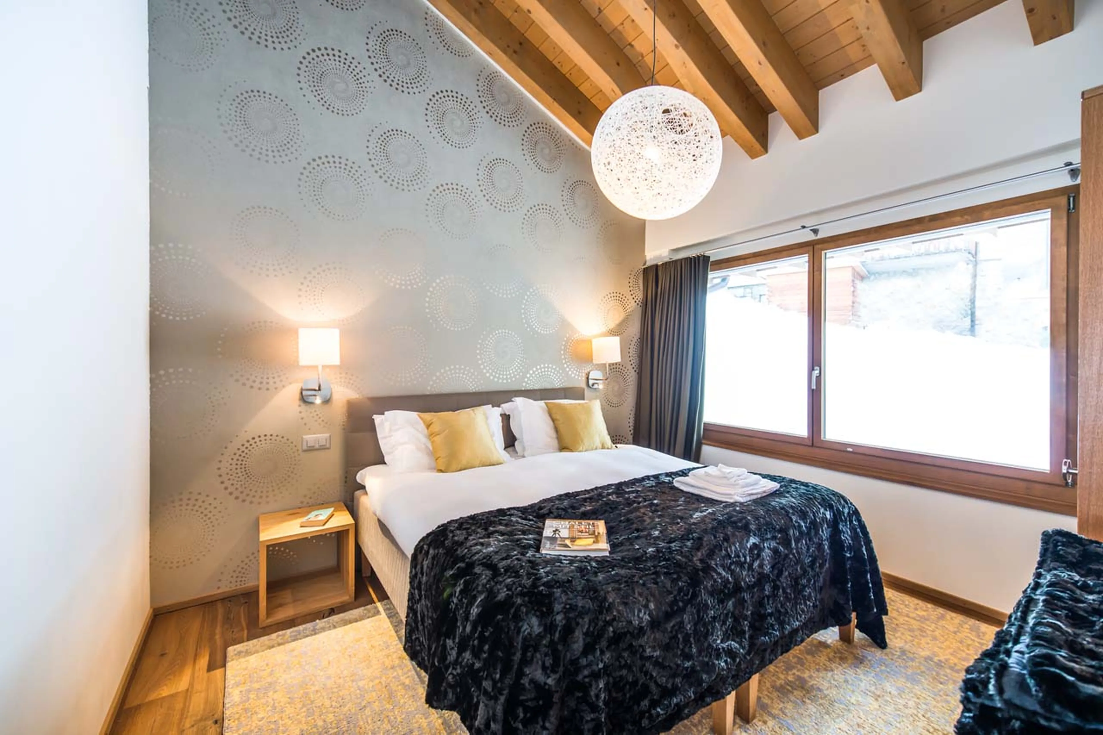 Bedroom three at Penthouse Aria in Zermatt