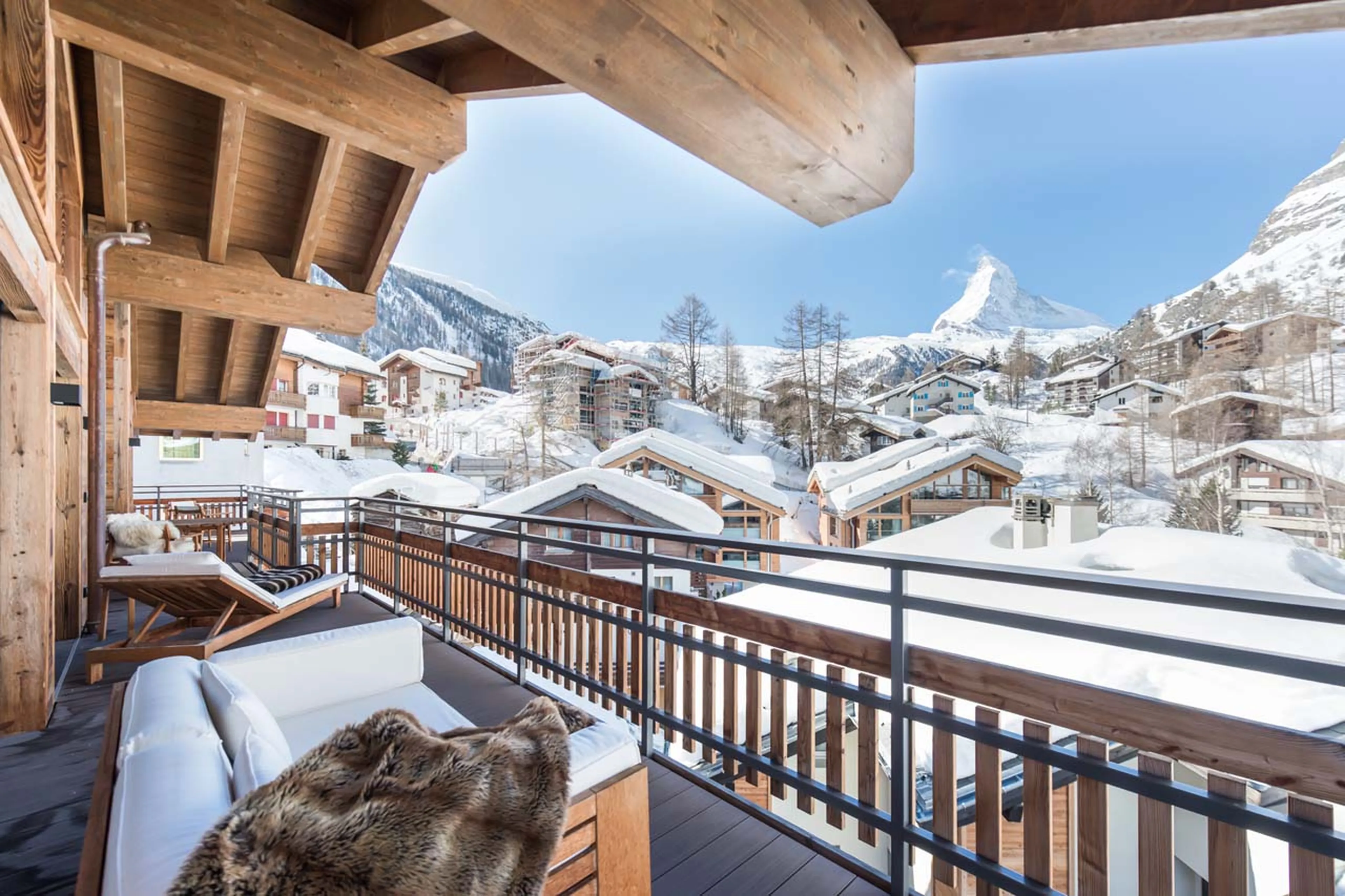 Balcony of Penthouse Aria in Zermatt
