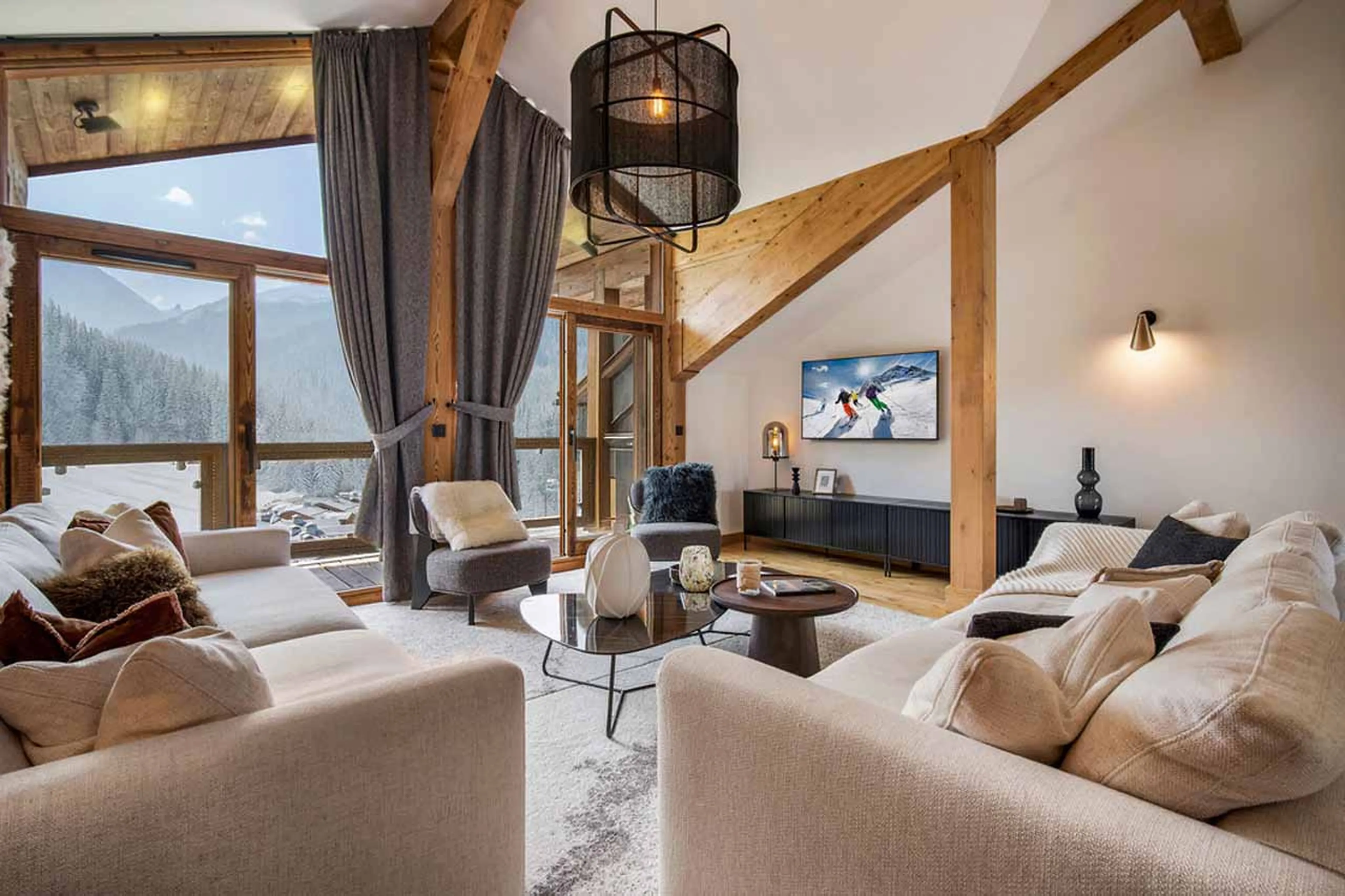 living room at Penthouse Astral in Courchevel 1650