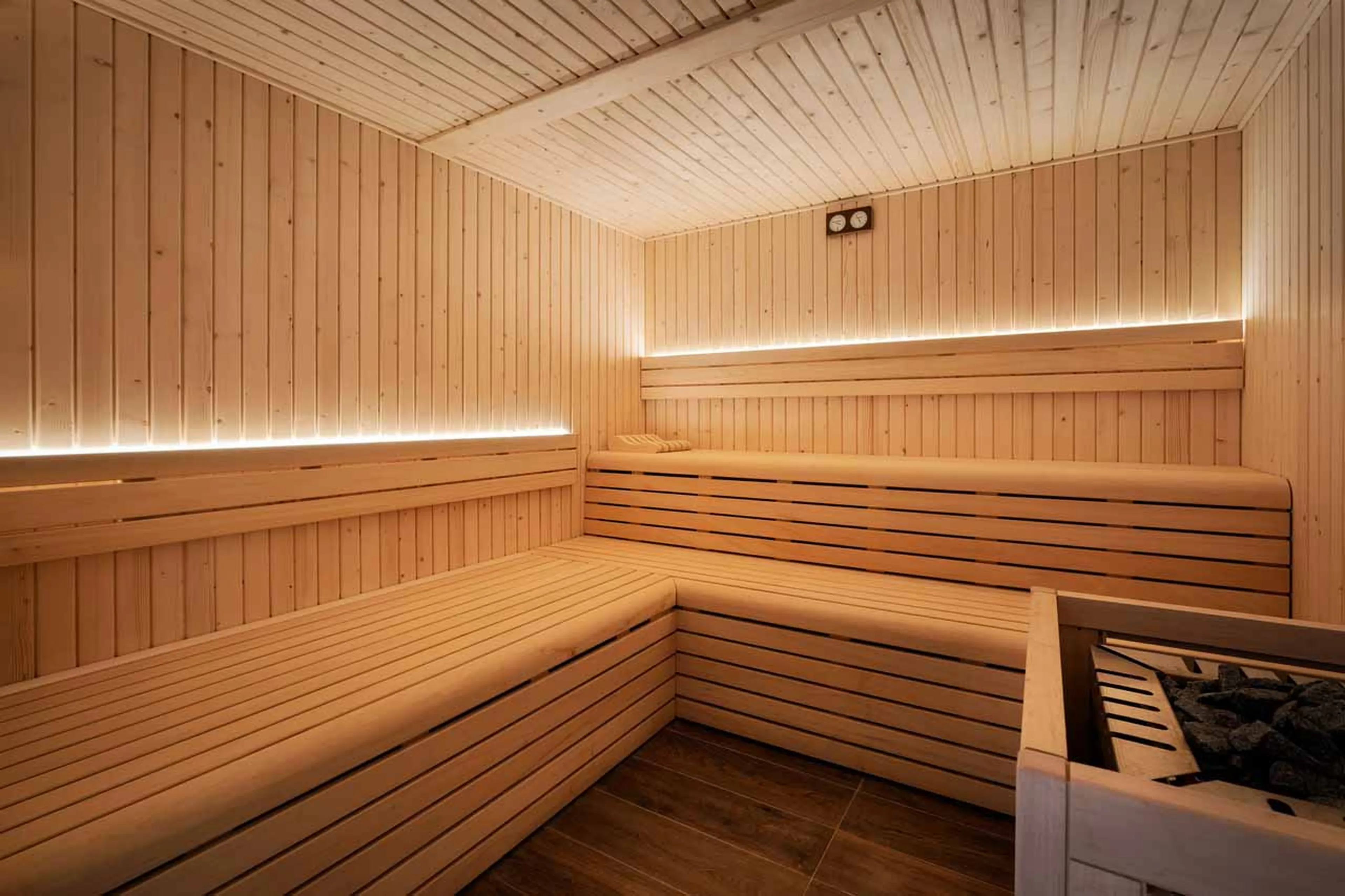 Shared sauna in Atmosphere Penthouse, Courchevel 1850