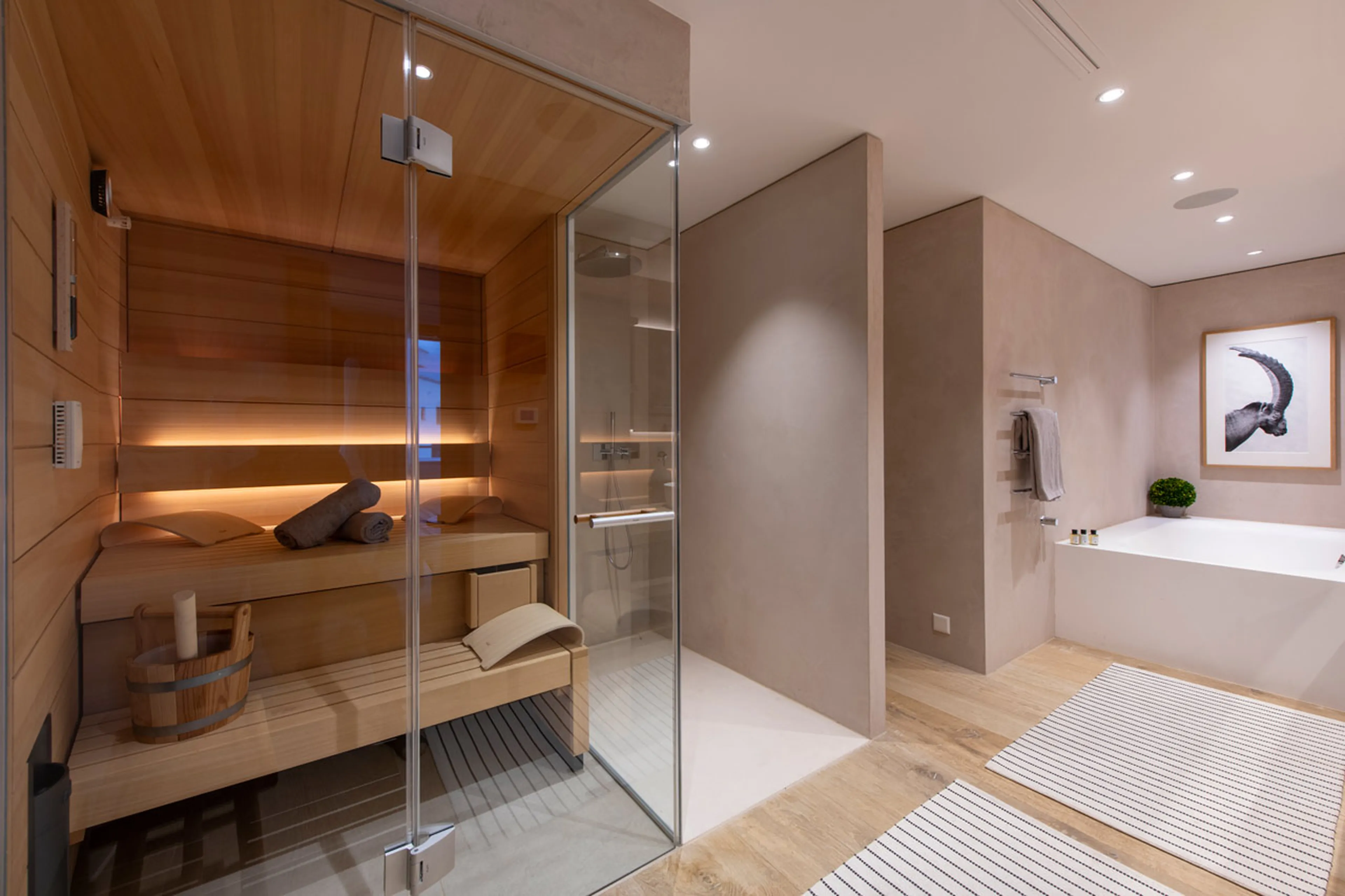 Sauna in master bathroom