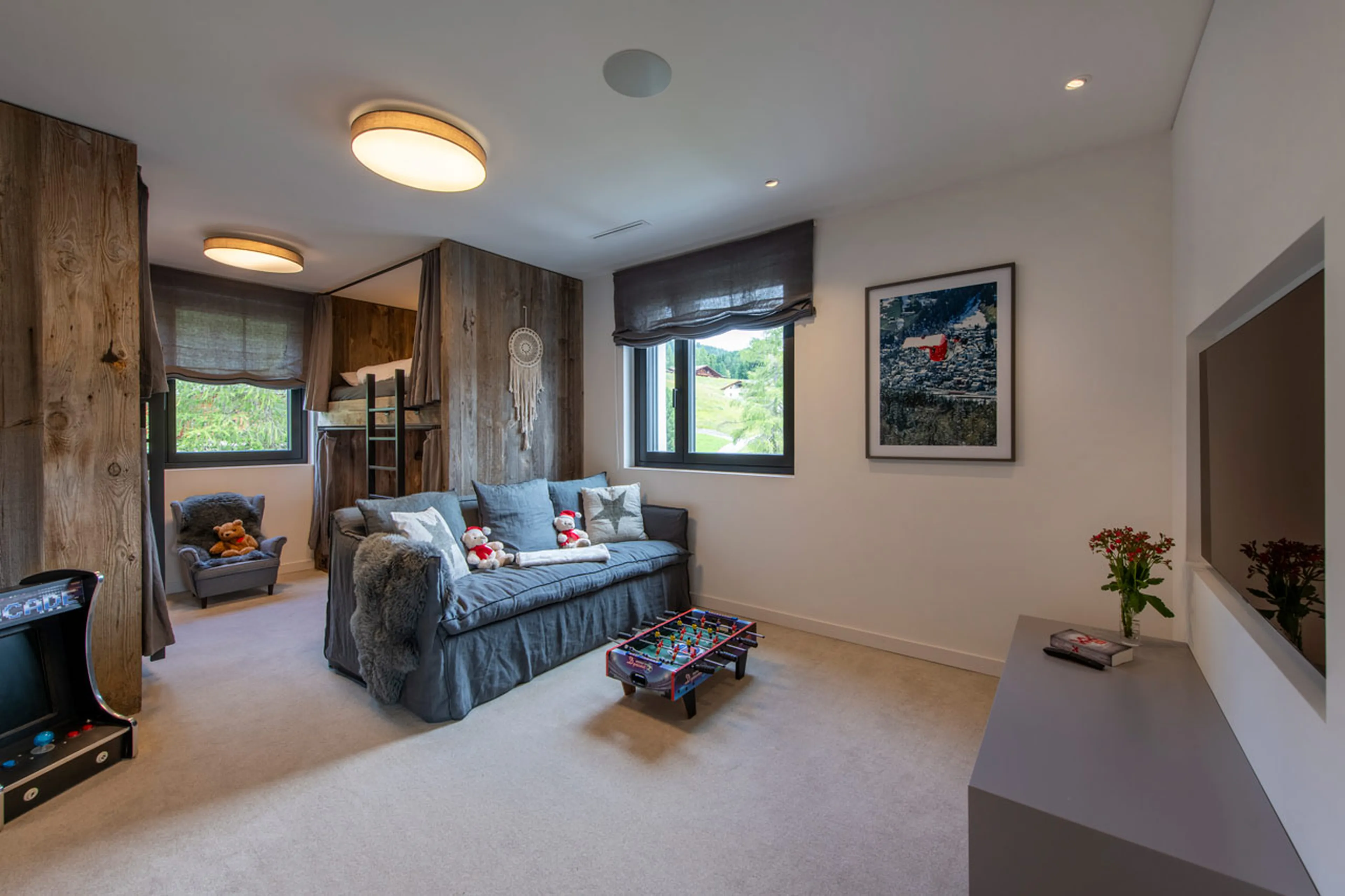 Bunk bedroom at Penthouse Attica in Davos