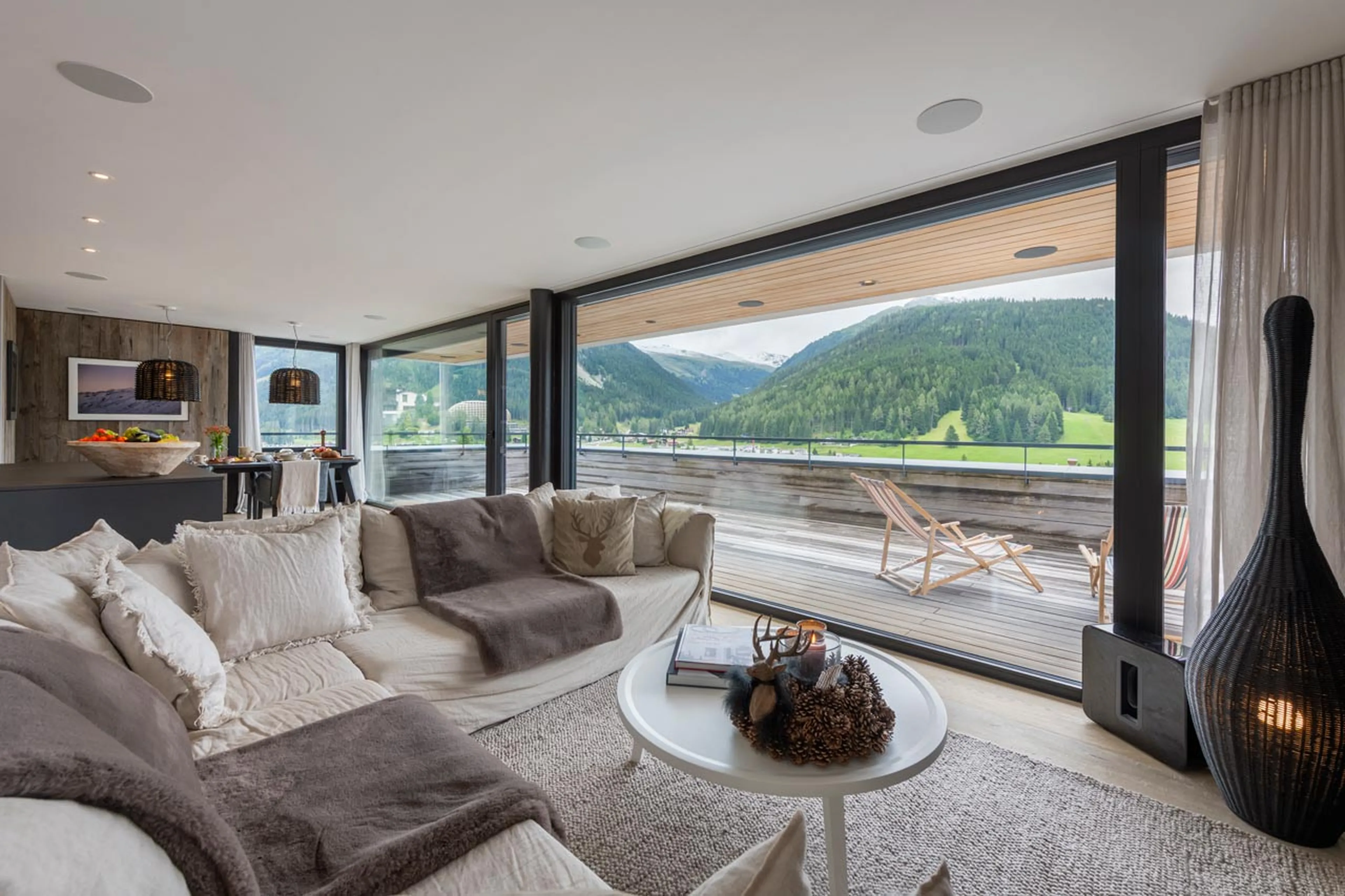 Living area at Penthouse Attica in Davos