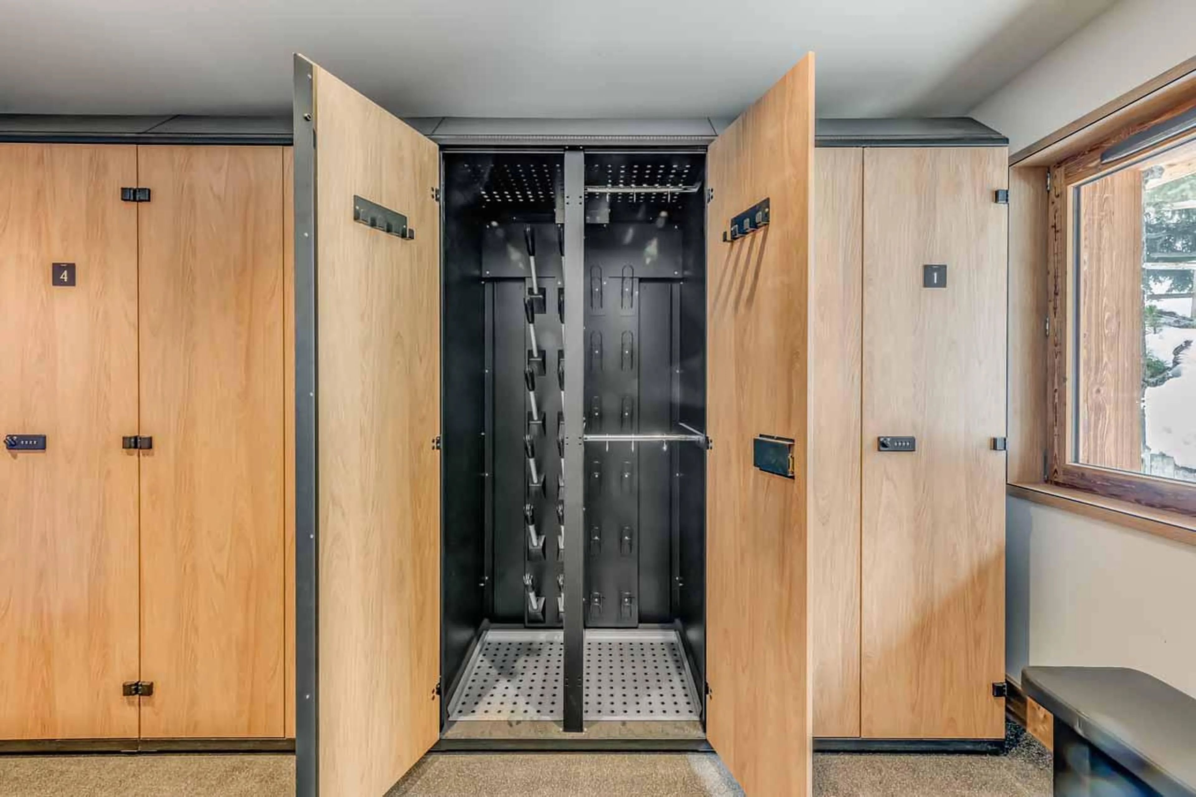 Ski and boot storage locker with boot warmers at Penthouse B in Courchevel 1850