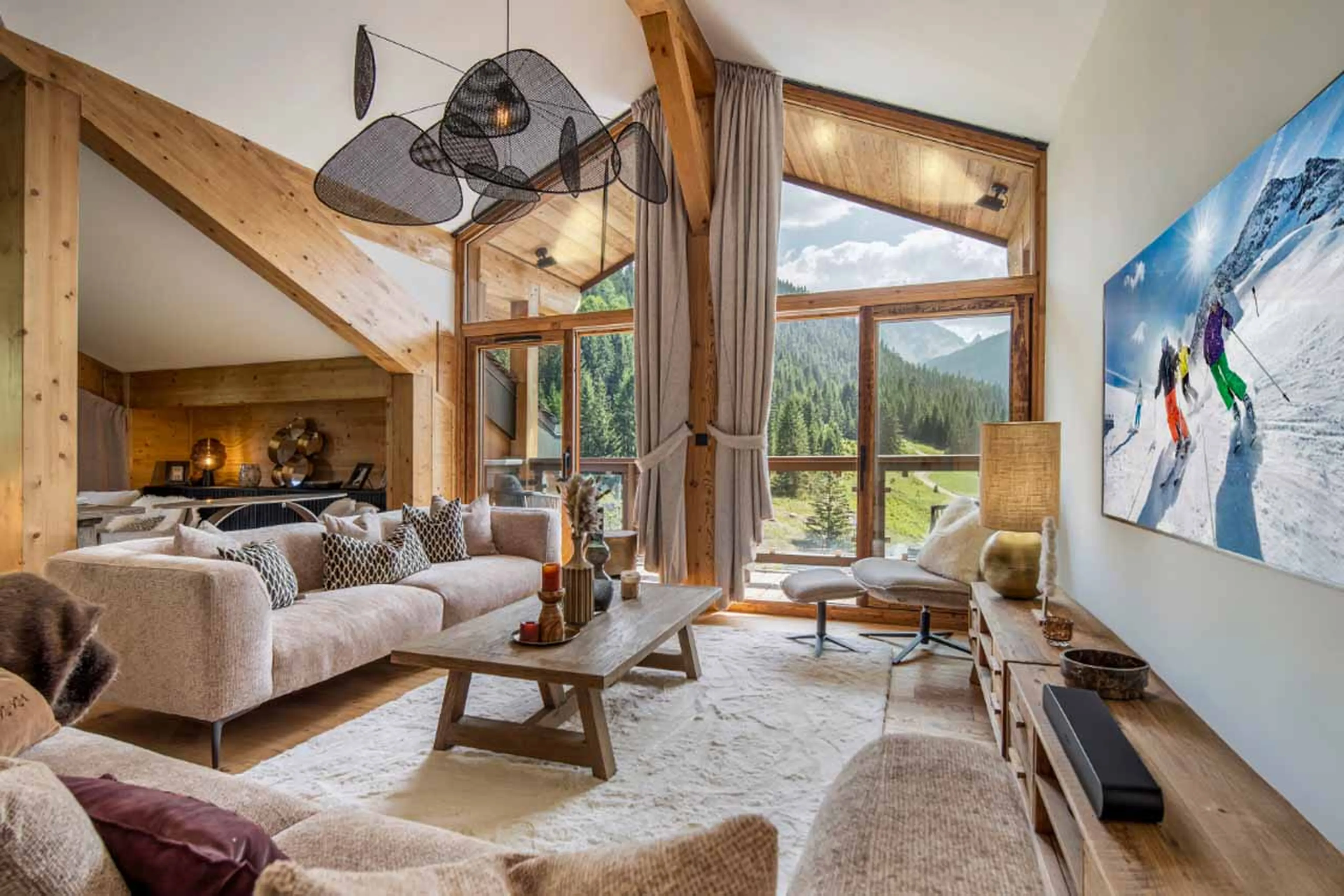 Living area at Penthouse Celeste in Courchevel 1650