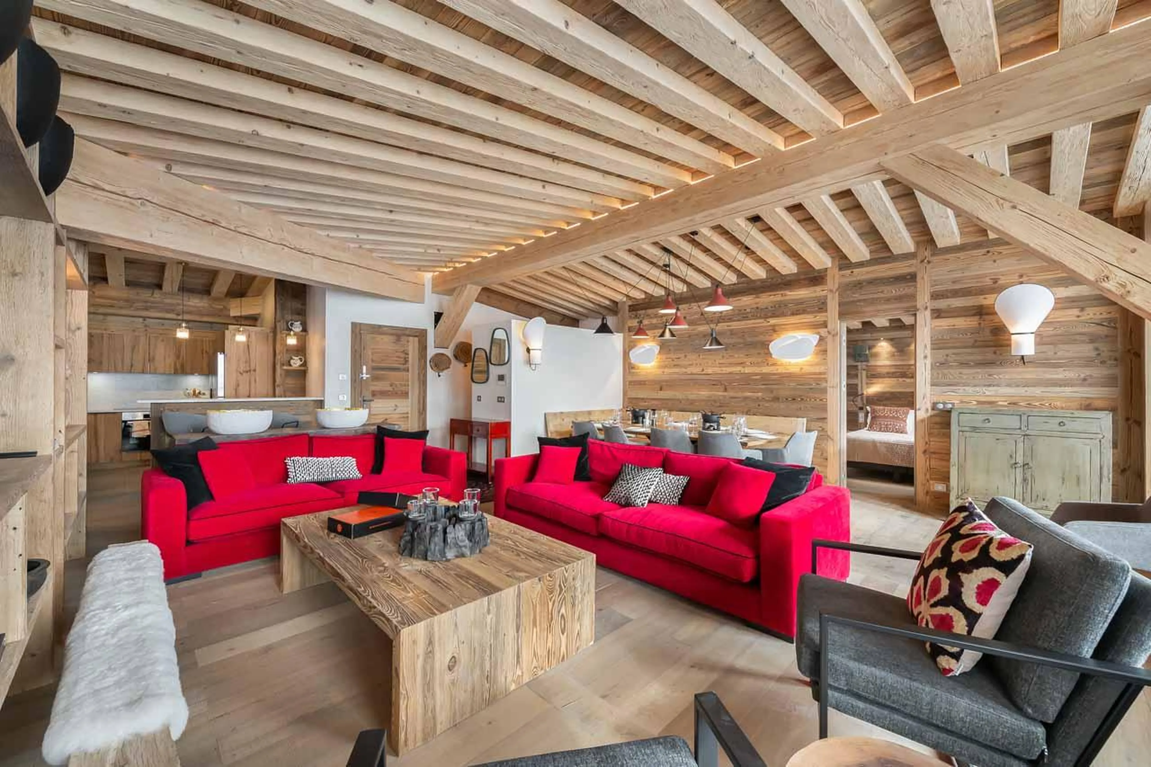 Comfortable sofas in Penthouse Chamois, Val d'Isere