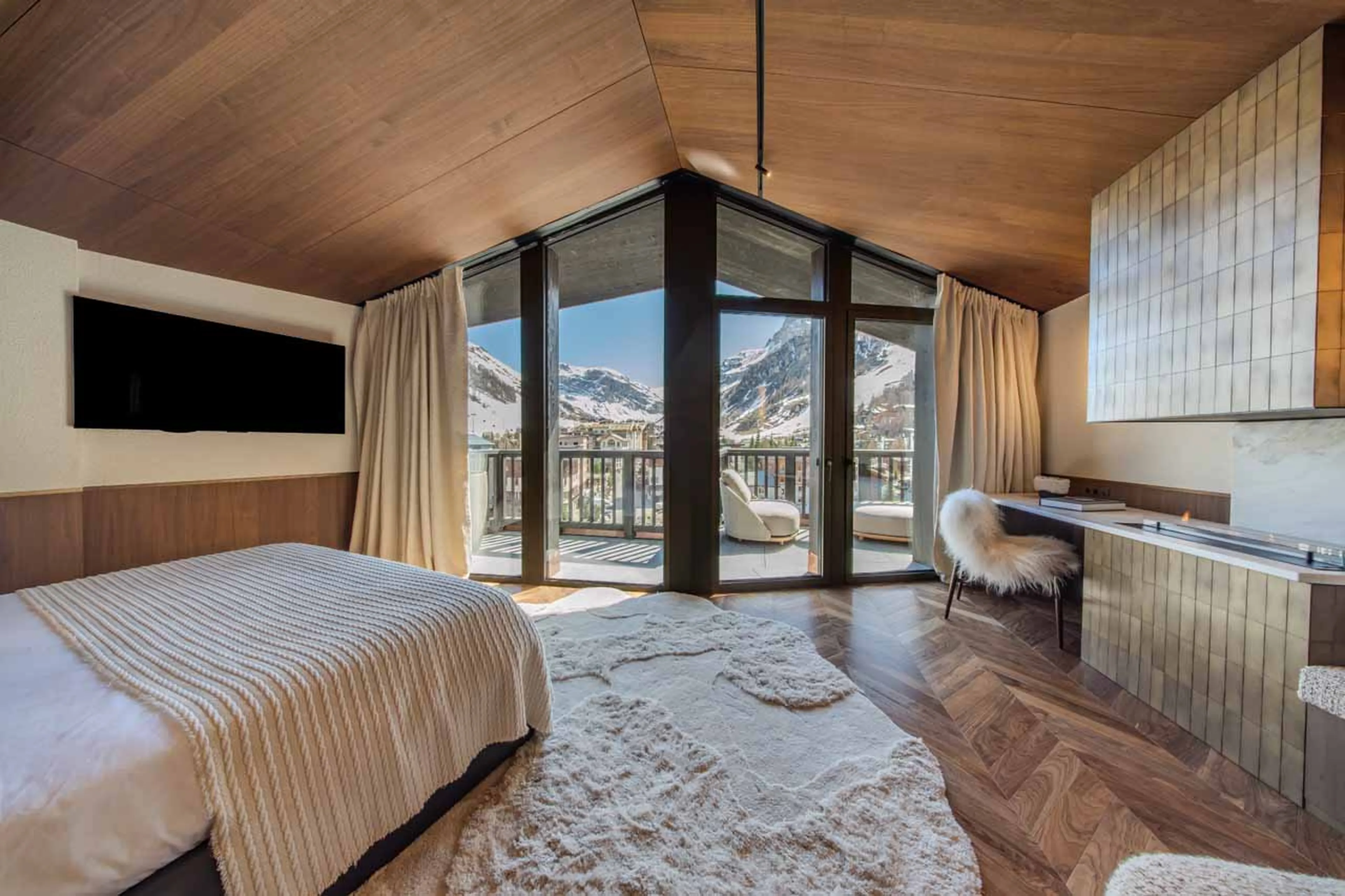 Bedroom view at Penthouse Cristal in Val d'Isere