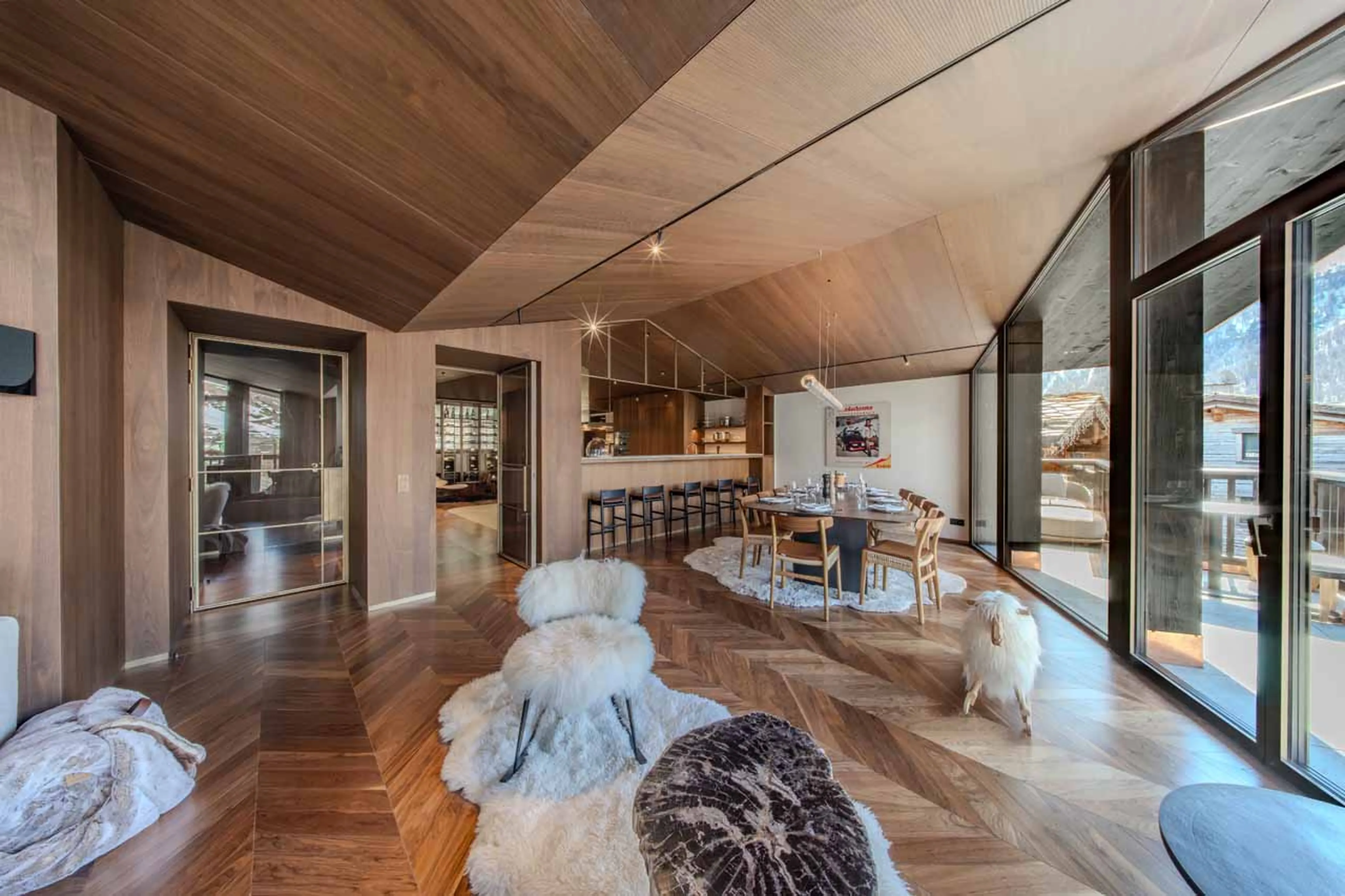Dining area at Penthouse Cristal in Val d'Isere