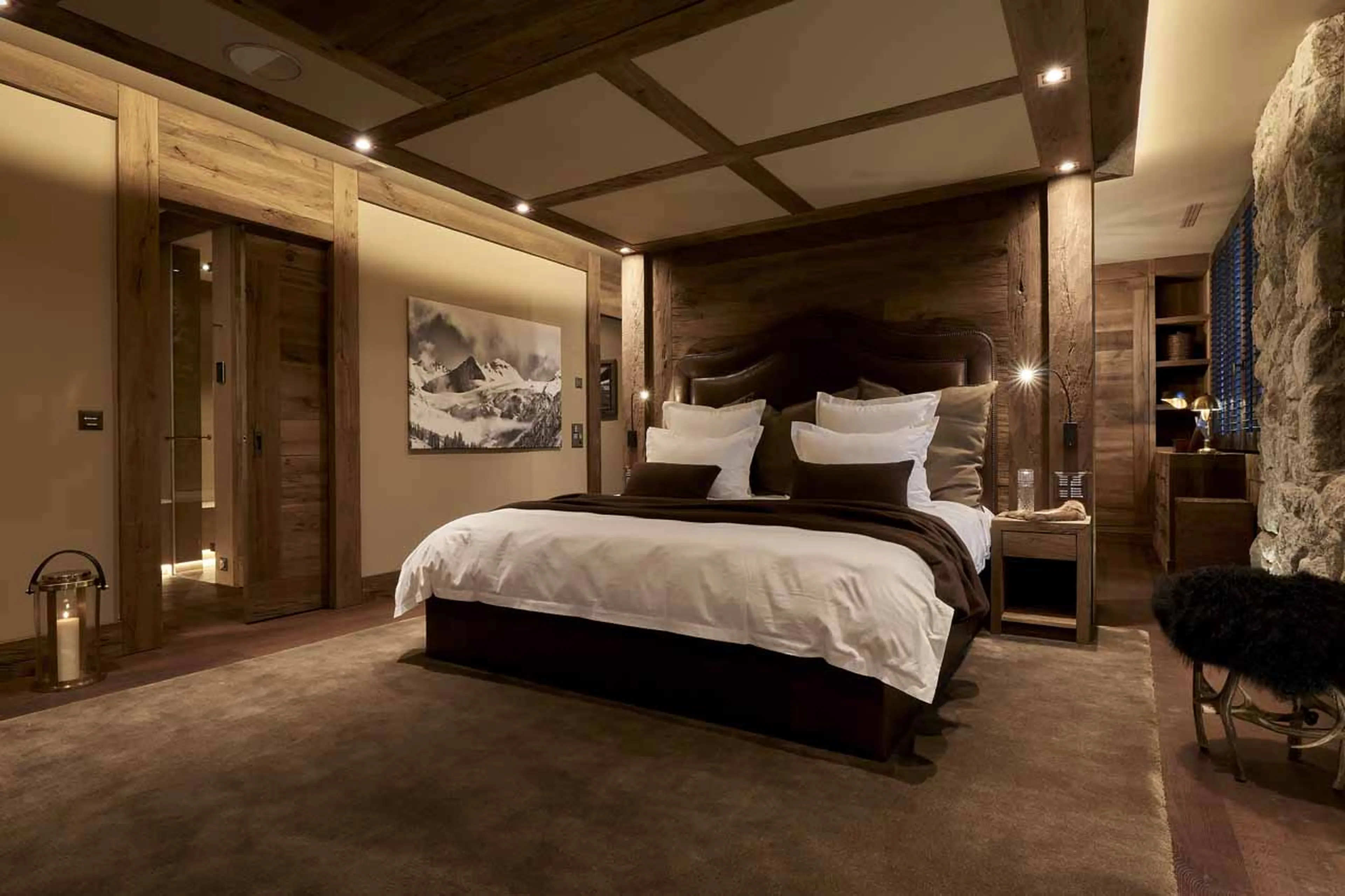Bedroom one at Penthouse Elbert Lodge in Davos