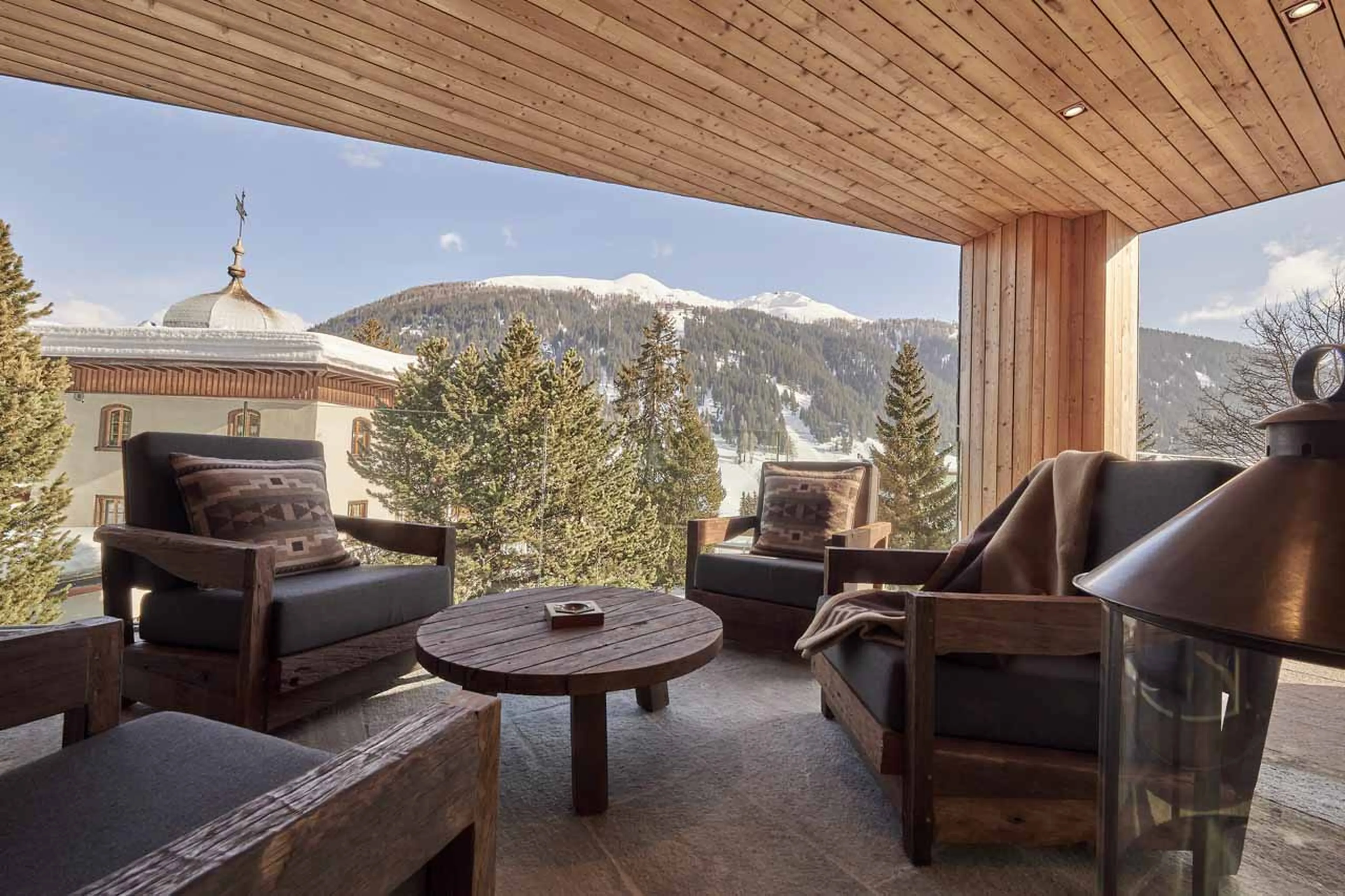 Loggia of Penthouse Elbert Lodge in Davos