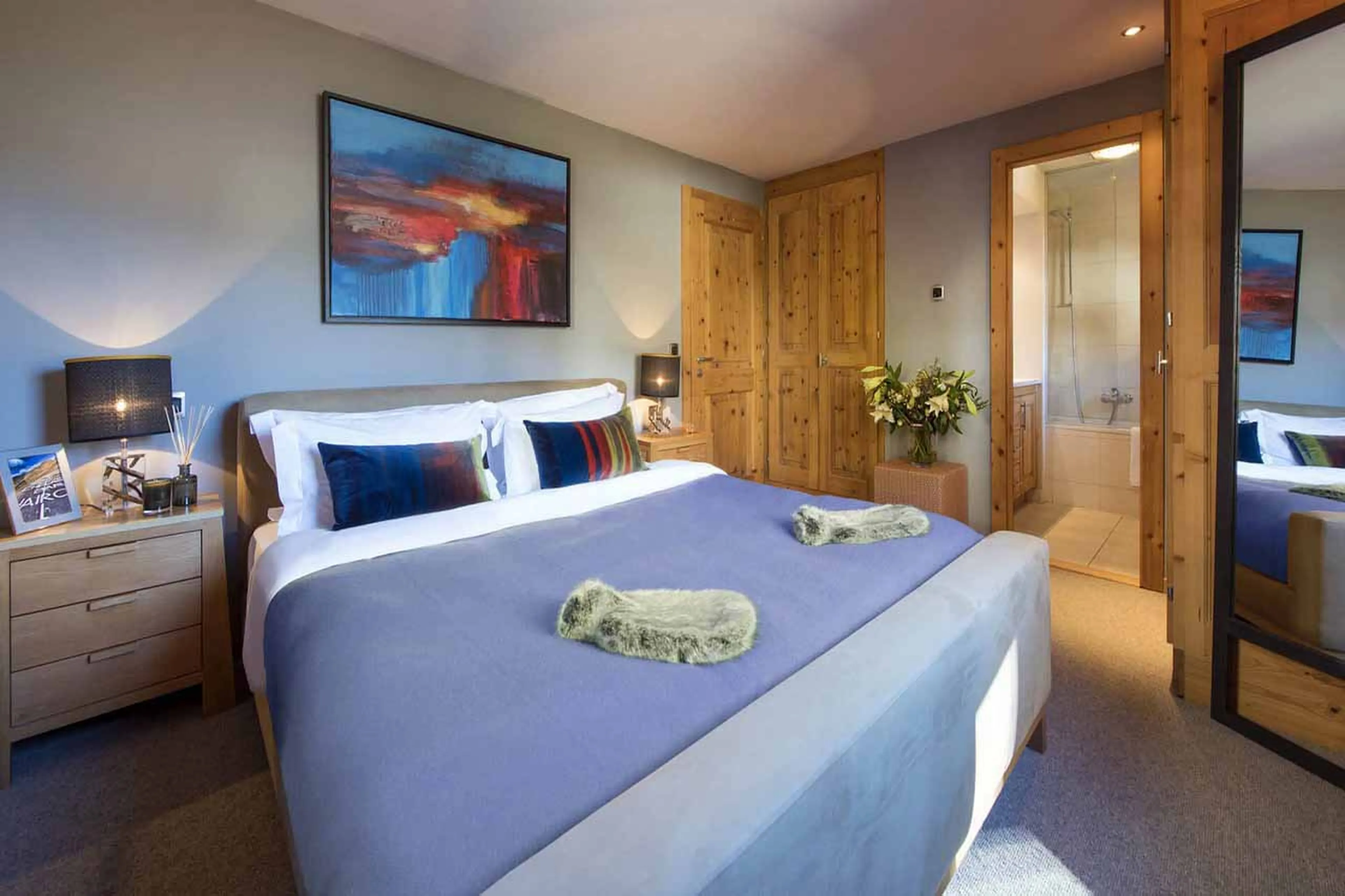 Bedroom one at Penthouse Entre Ciel et Terre in Verbier