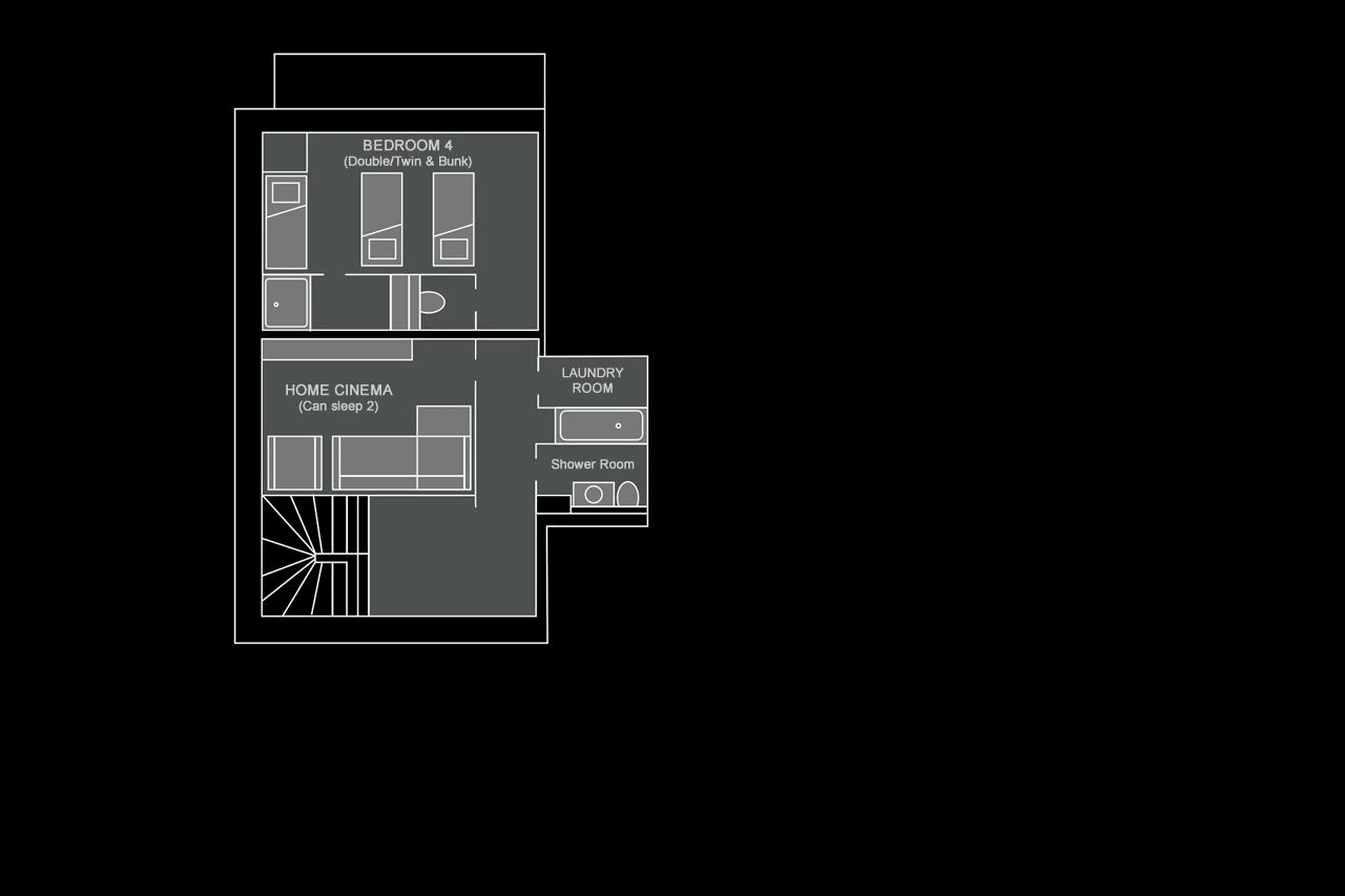 Level 1 floor plan of Apartment Joy in Morzine