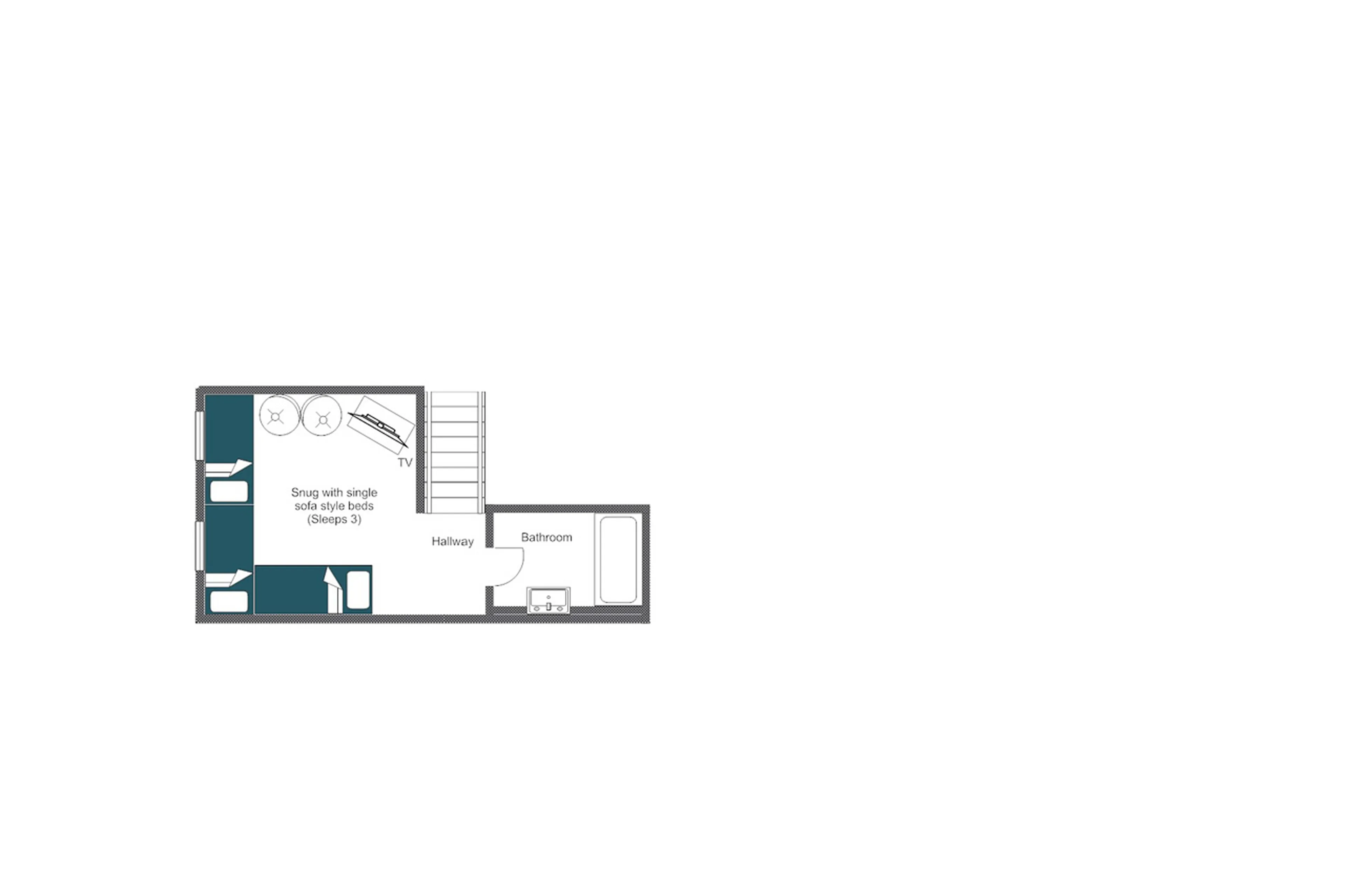Level 2 floor plan of La Daray Penthouse in Verbier