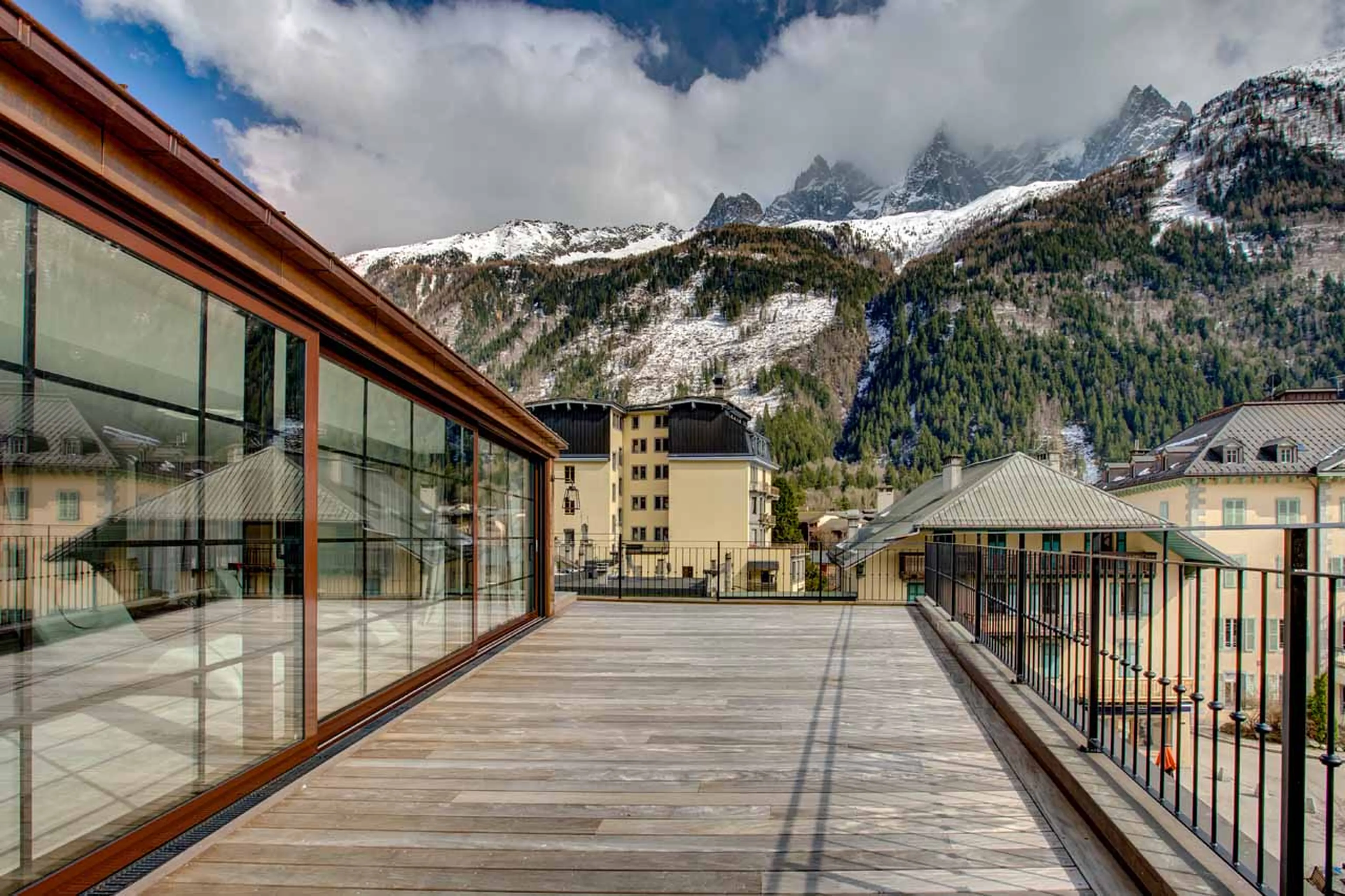 Terrace at Penthouse Le Lustre in Chamonix