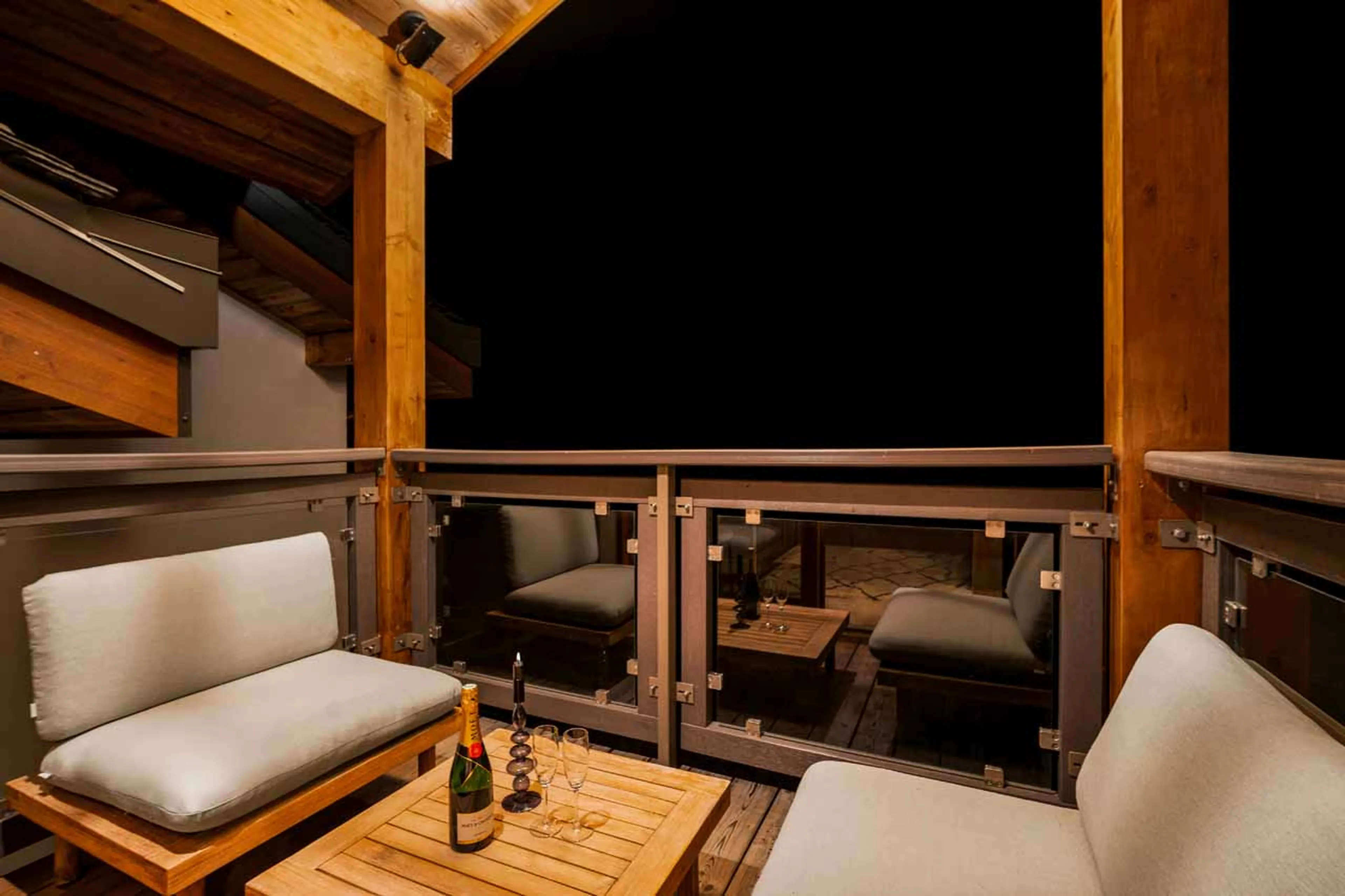 Bedroom 4 balcony at Penthouse Nebula in Courchevel 1650