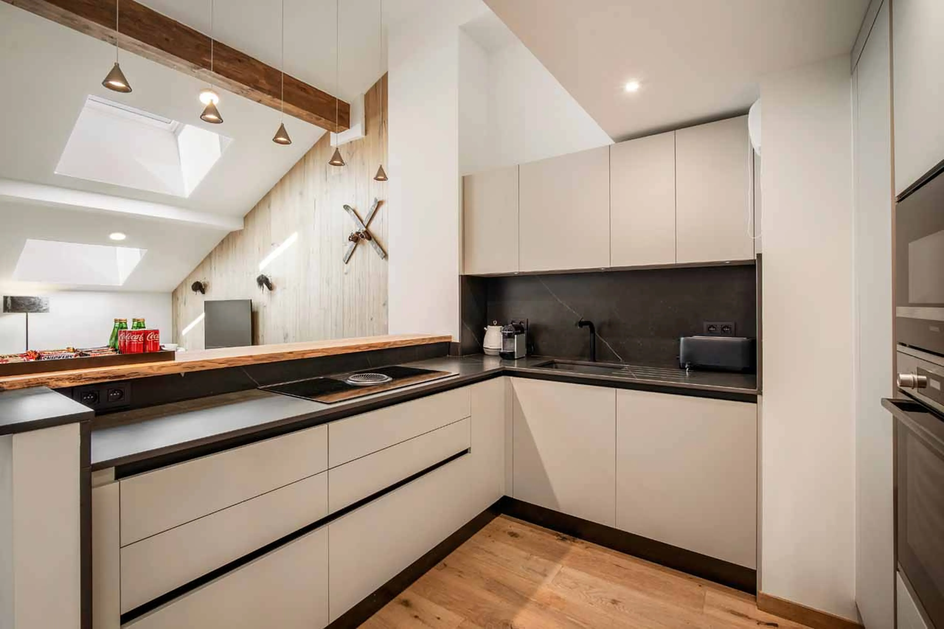 Kitchen at Penthouse Nebula in Courchevel 1650