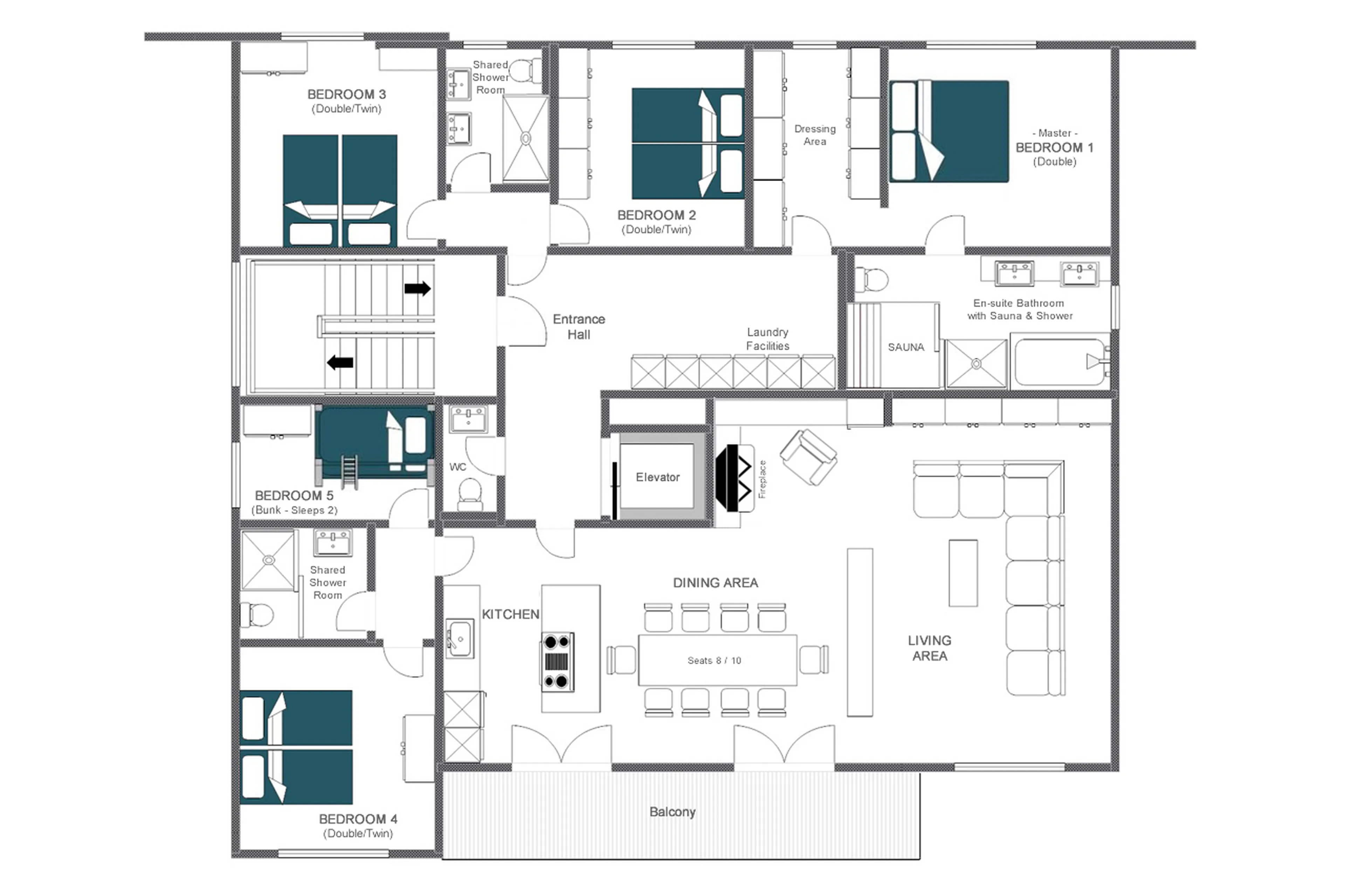 Floor plan of Nidus Penthouse in Lech