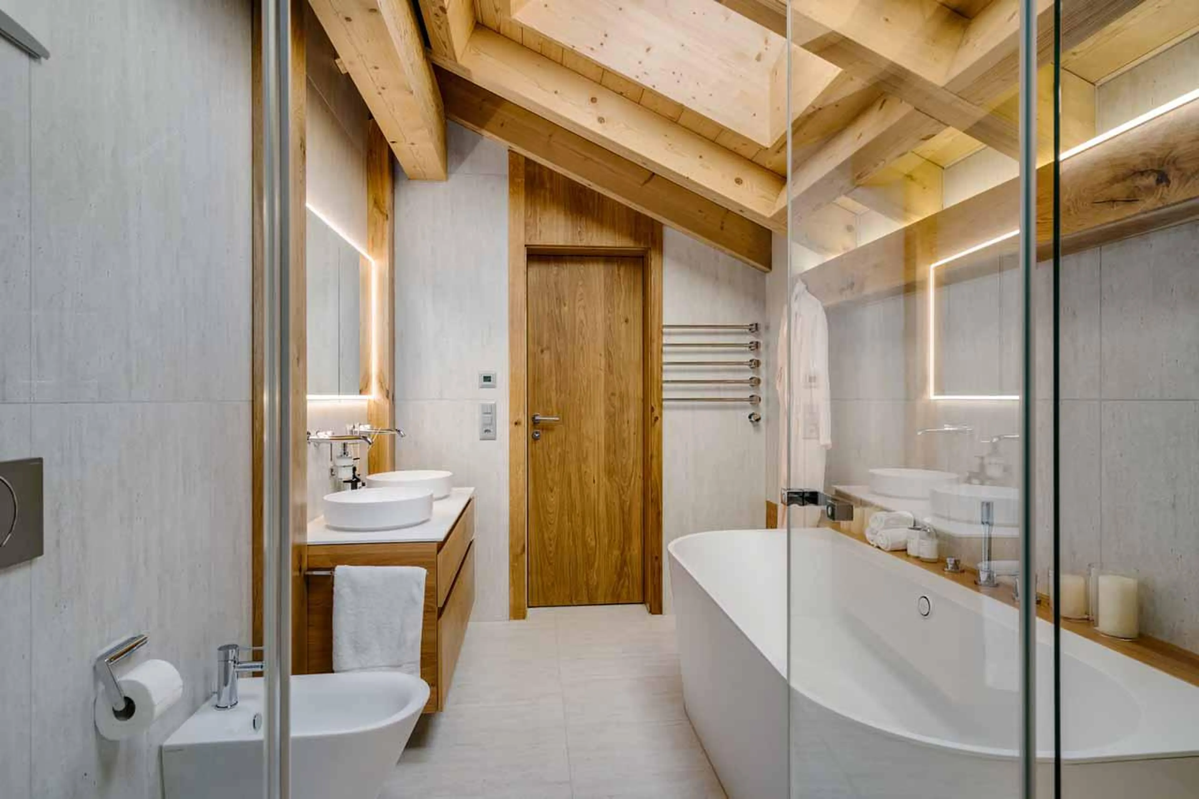 Bathroom one at Penthouse Silvretta in Klosters