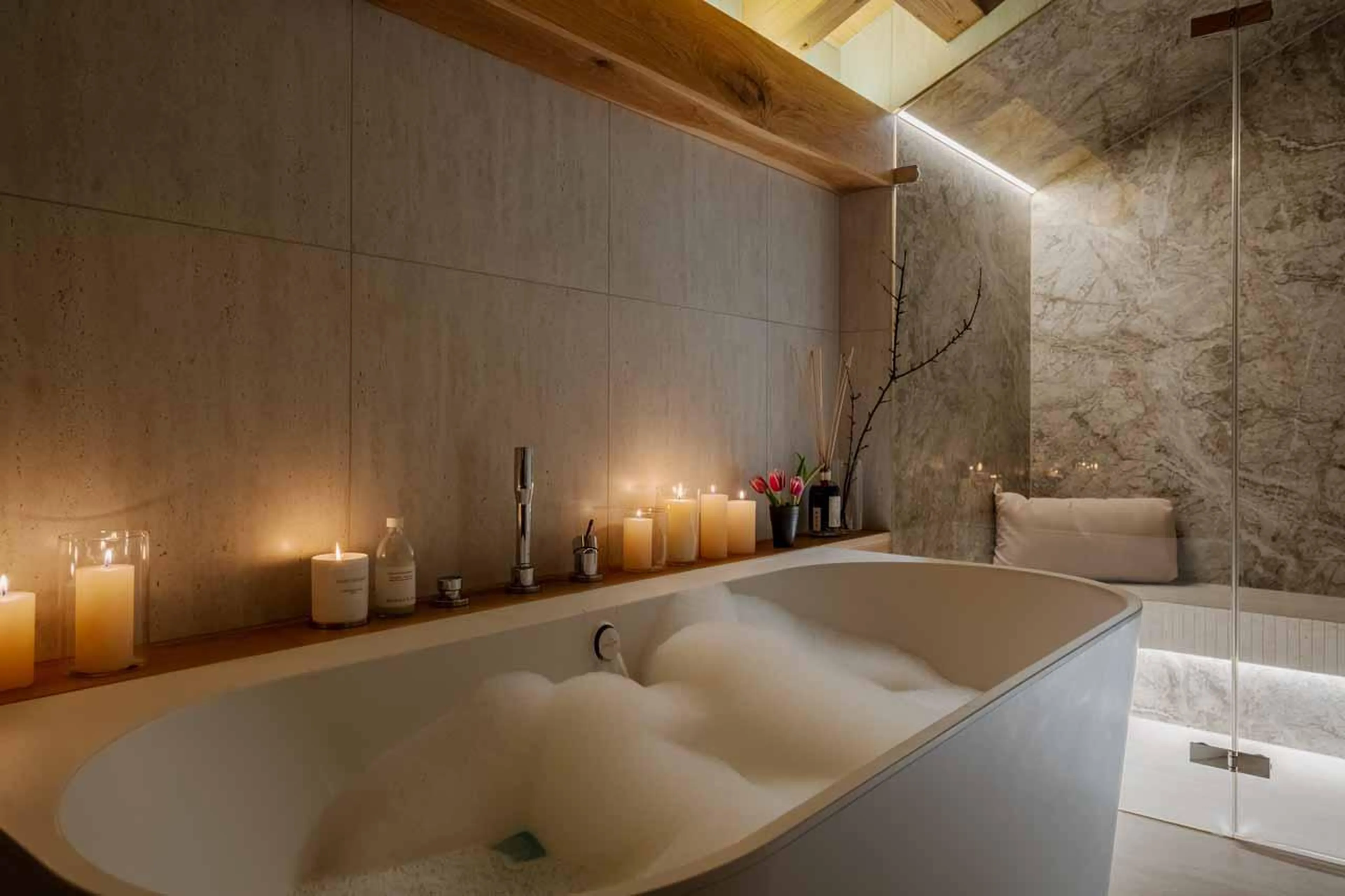 Bathtub at Penthouse Silvretta in Klosters