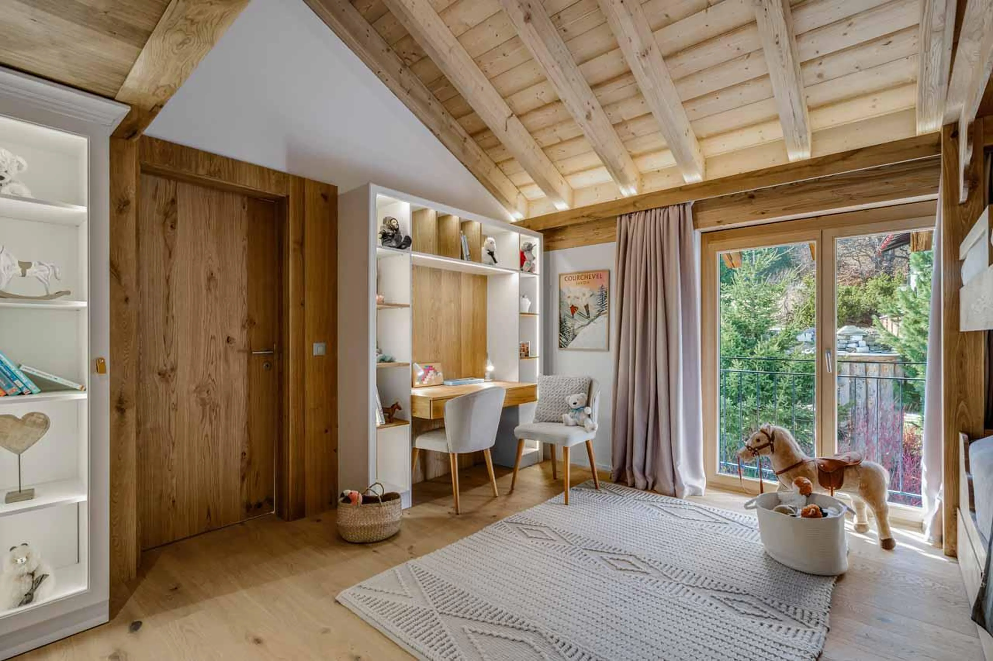 Spacious bedroom at Penthouse Silvretta in Klosters