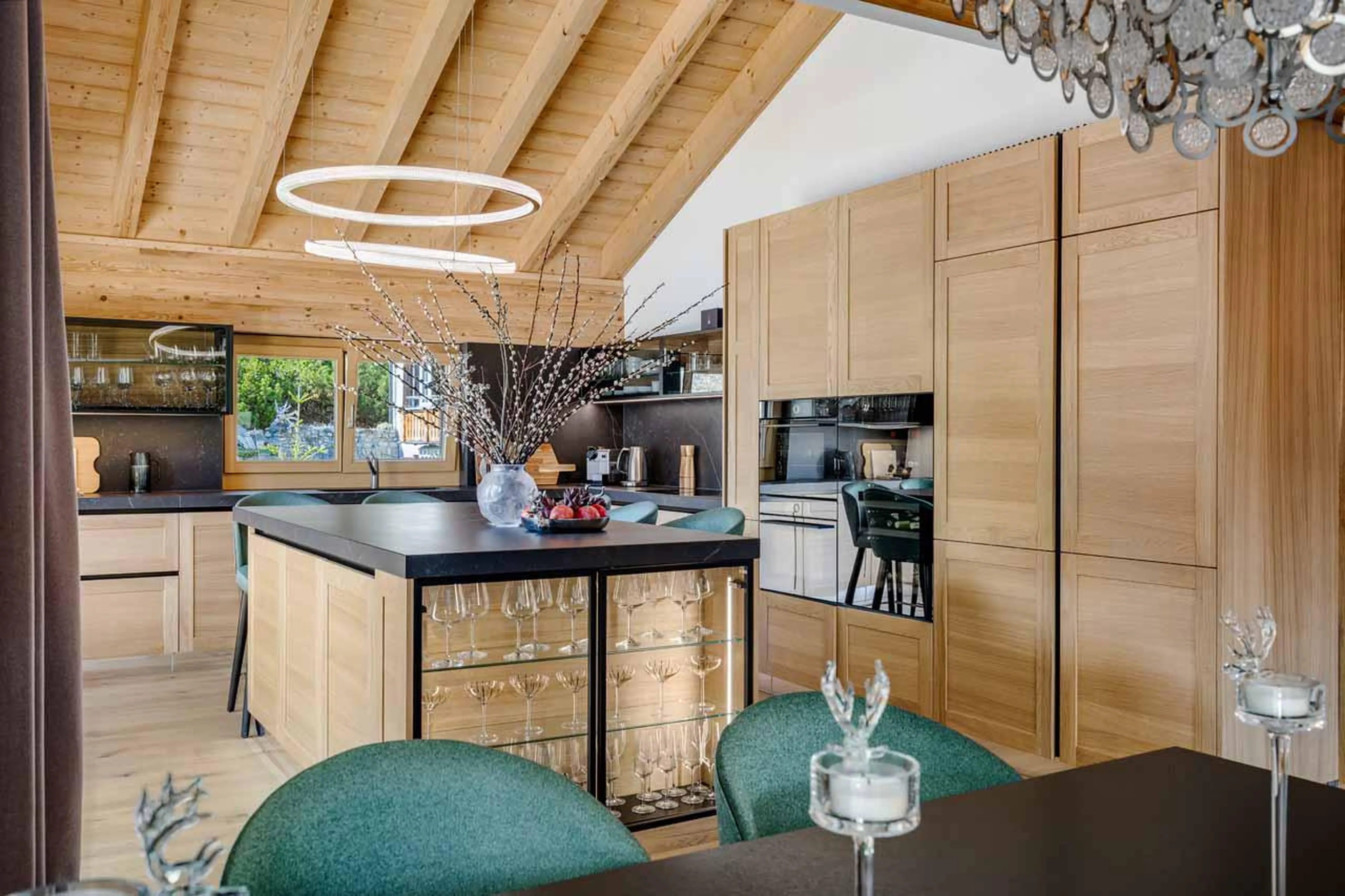 Kitchen at Penthouse Silvretta in Klosters